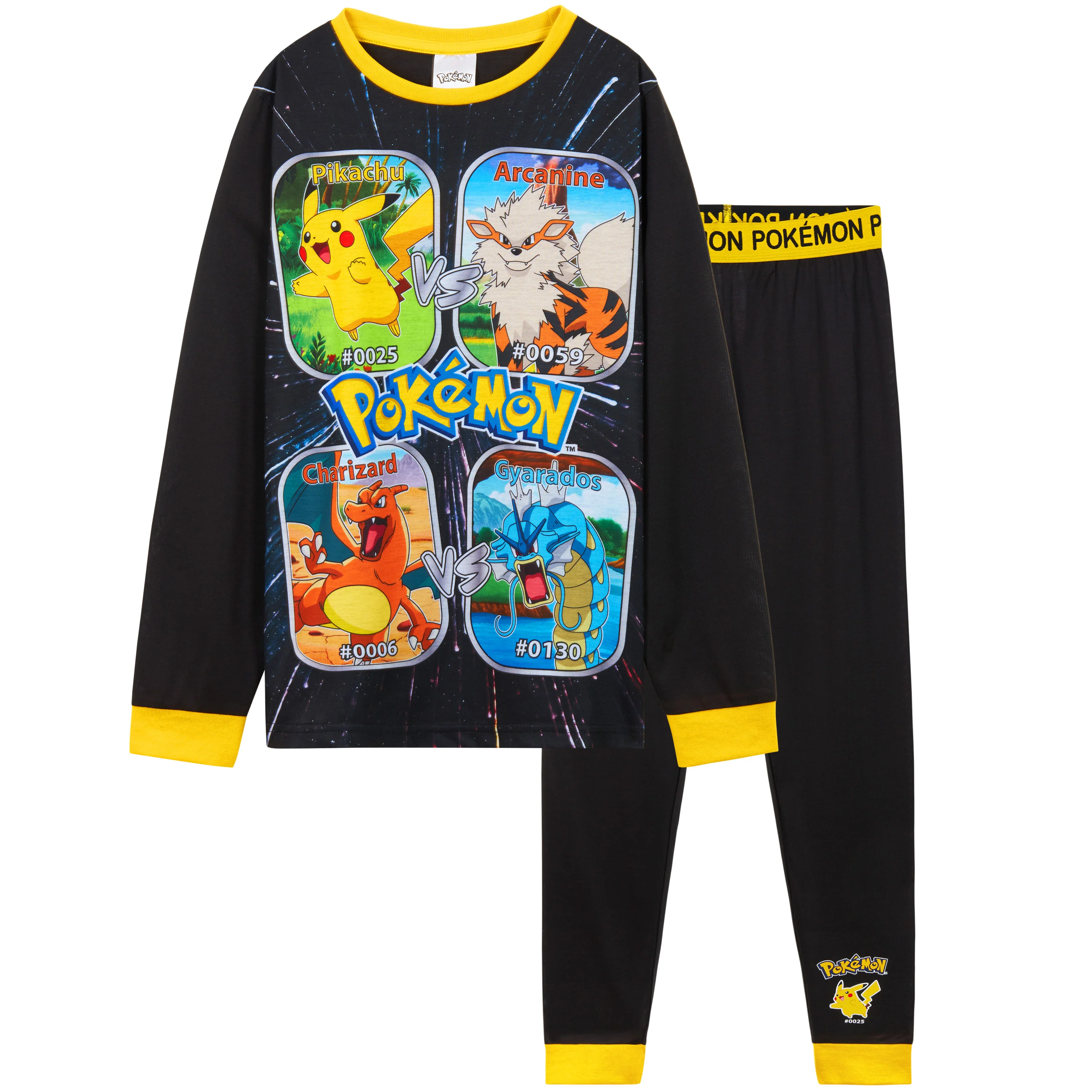 Pokemon Pyjamas for Boys & Teenagers Long PJs Set Soft Breathable Pikachu Nightwear Loungewear Comfy Jammies Sleepwear Anime Gifts for Boys