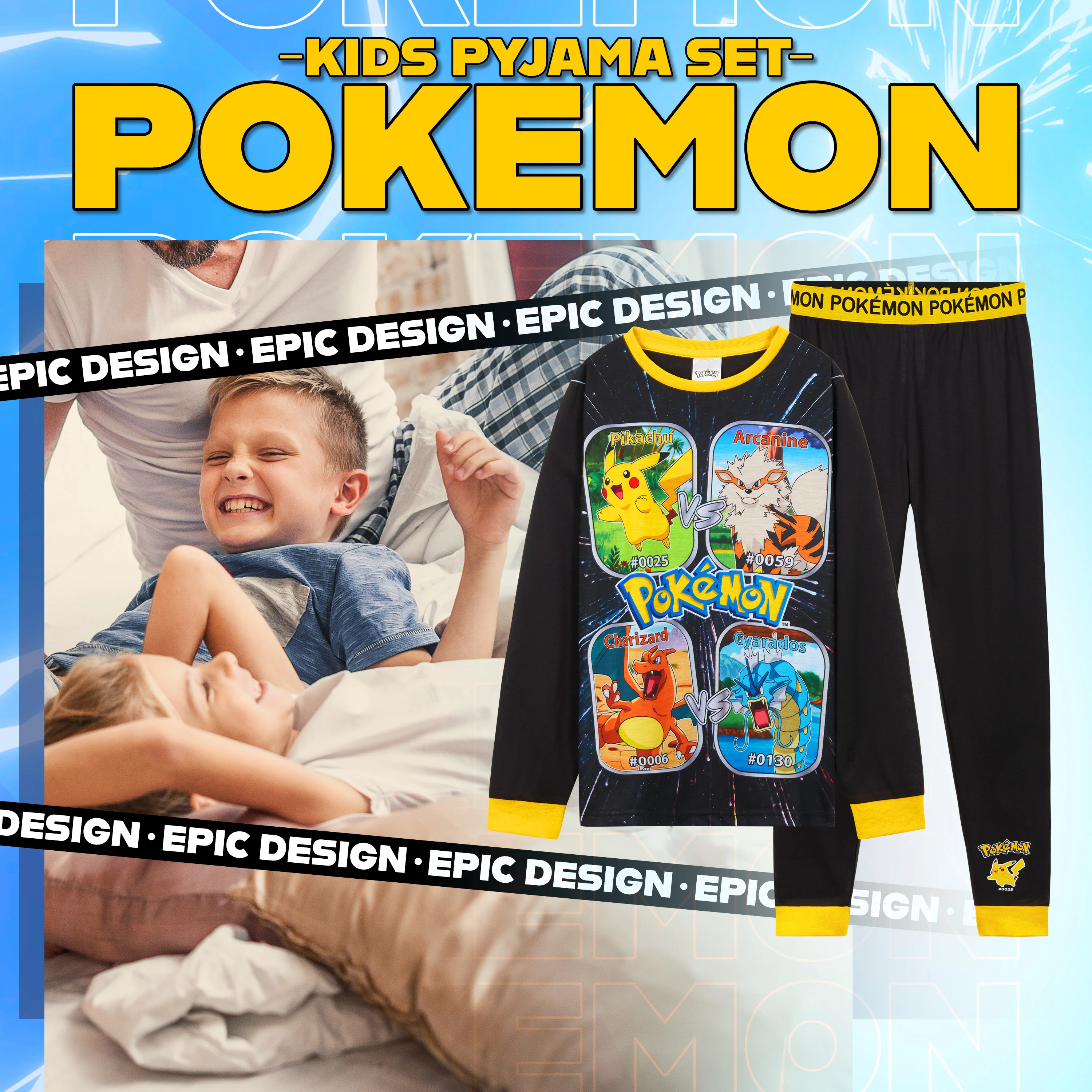 Pokemon Pyjamas for Boys & Teenagers Long PJs Set Soft Breathable Pikachu Nightwear Loungewear Comfy Jammies Sleepwear Anime Gifts for Boys - Image 2