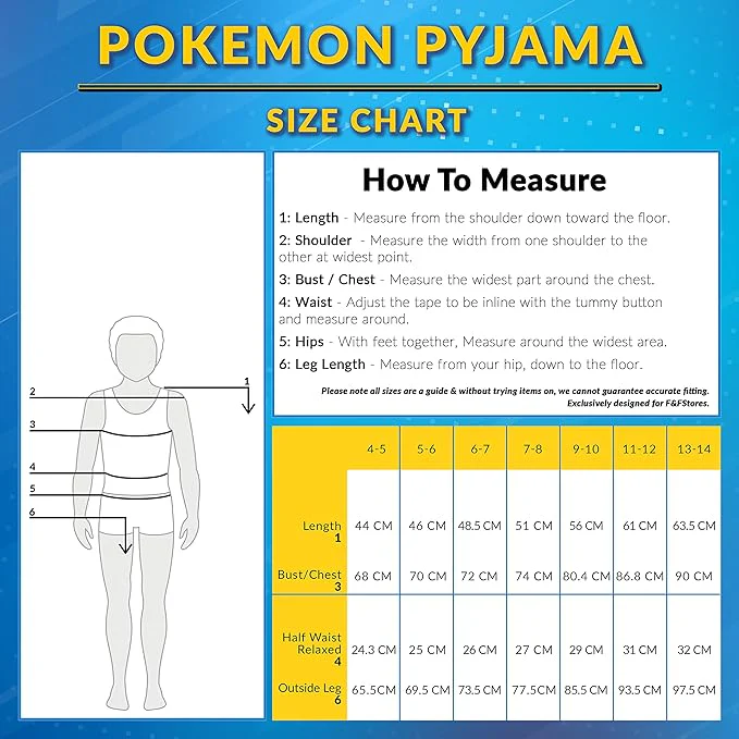 Pokemon Pyjamas for Boys & Teenagers Long PJs Set Soft Breathable Nightwear - Image 7