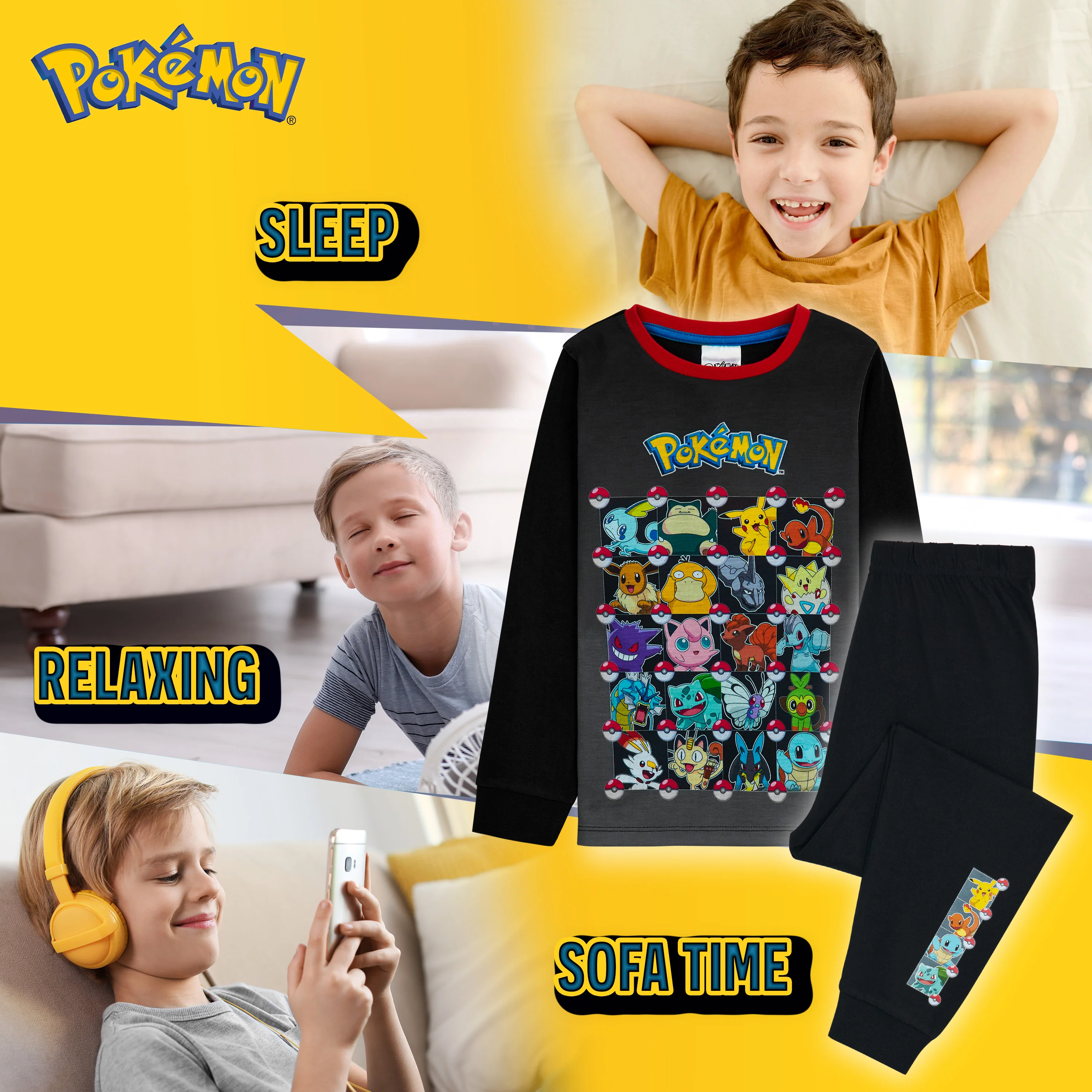 Pokemon Pyjamas for kids - Pikachu Boys Pyjamas Set - Image 5