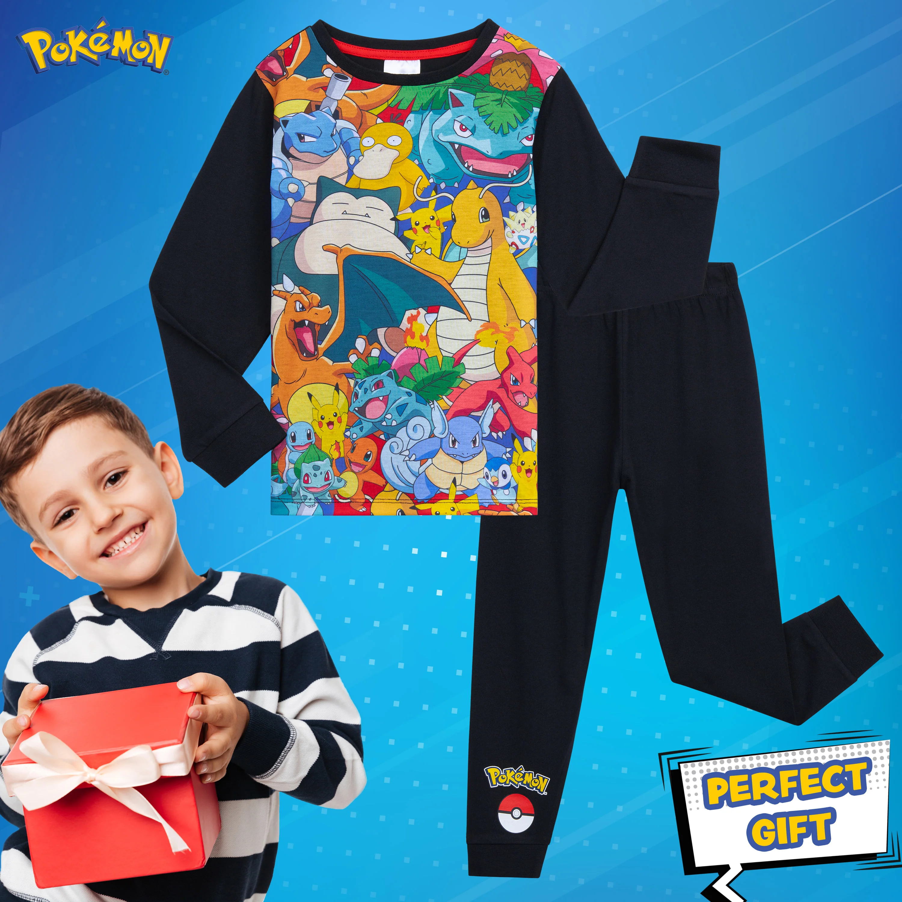 Pokemon Pyjamas for Kids, Pikachu Boys Pyjamas Set, Pokemon Gifts - Image 2