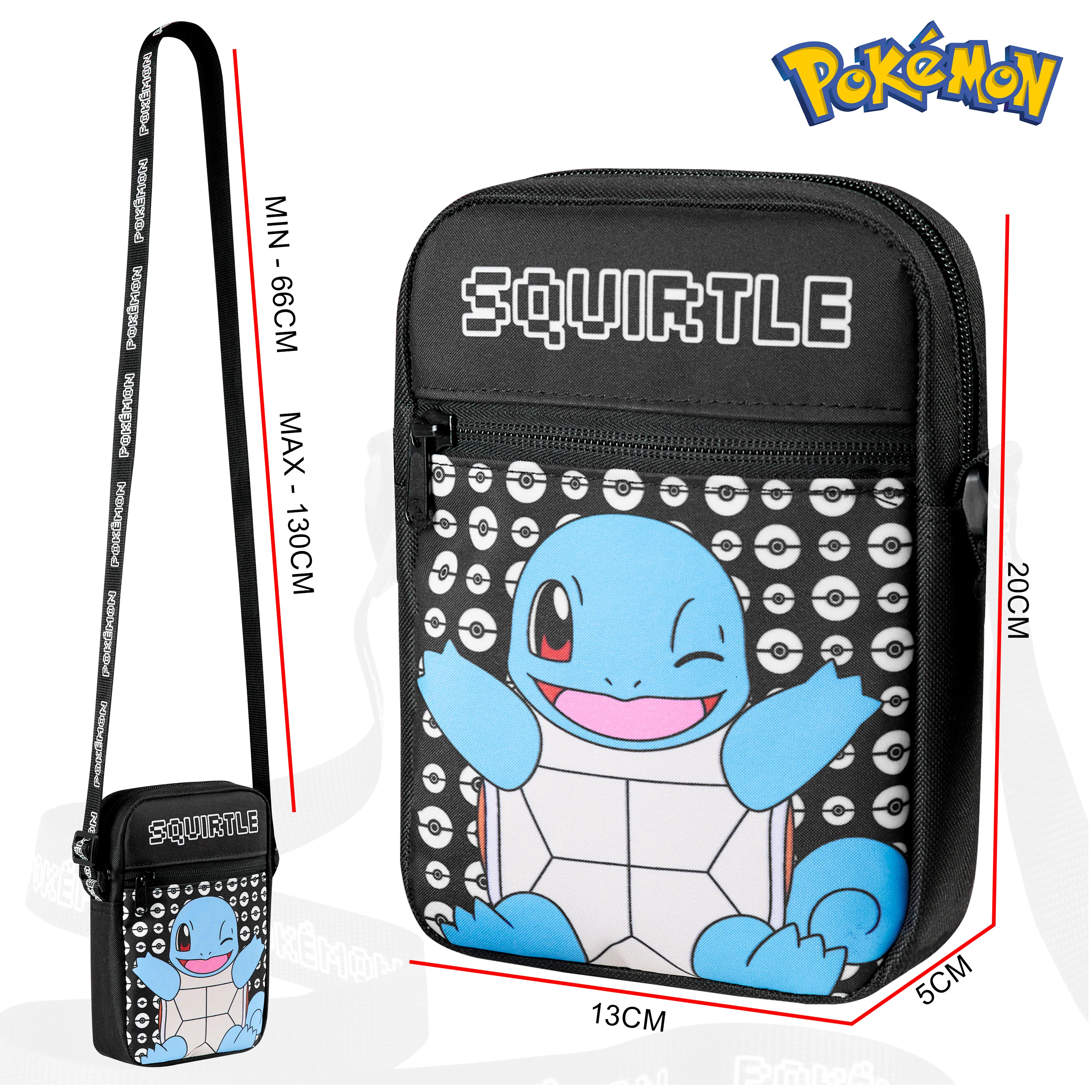 Pokemon Shoulder Bag Cross Body Bag for Kids - Adjustable Strap Kids - Squirtle - Image 6