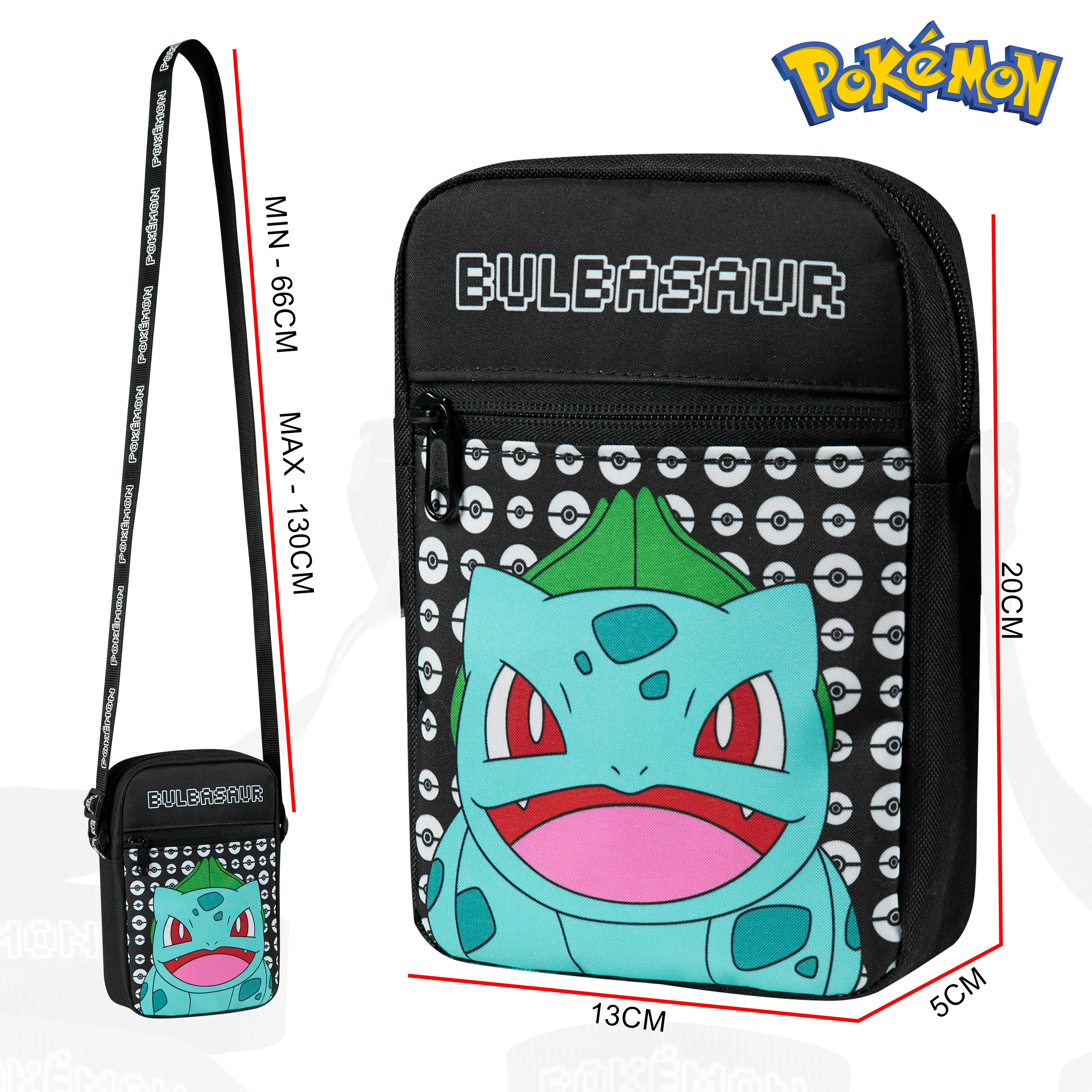 Pokemon Shoulder Bag Cross Body Bag for Kids - BULBASAUR - Image 6