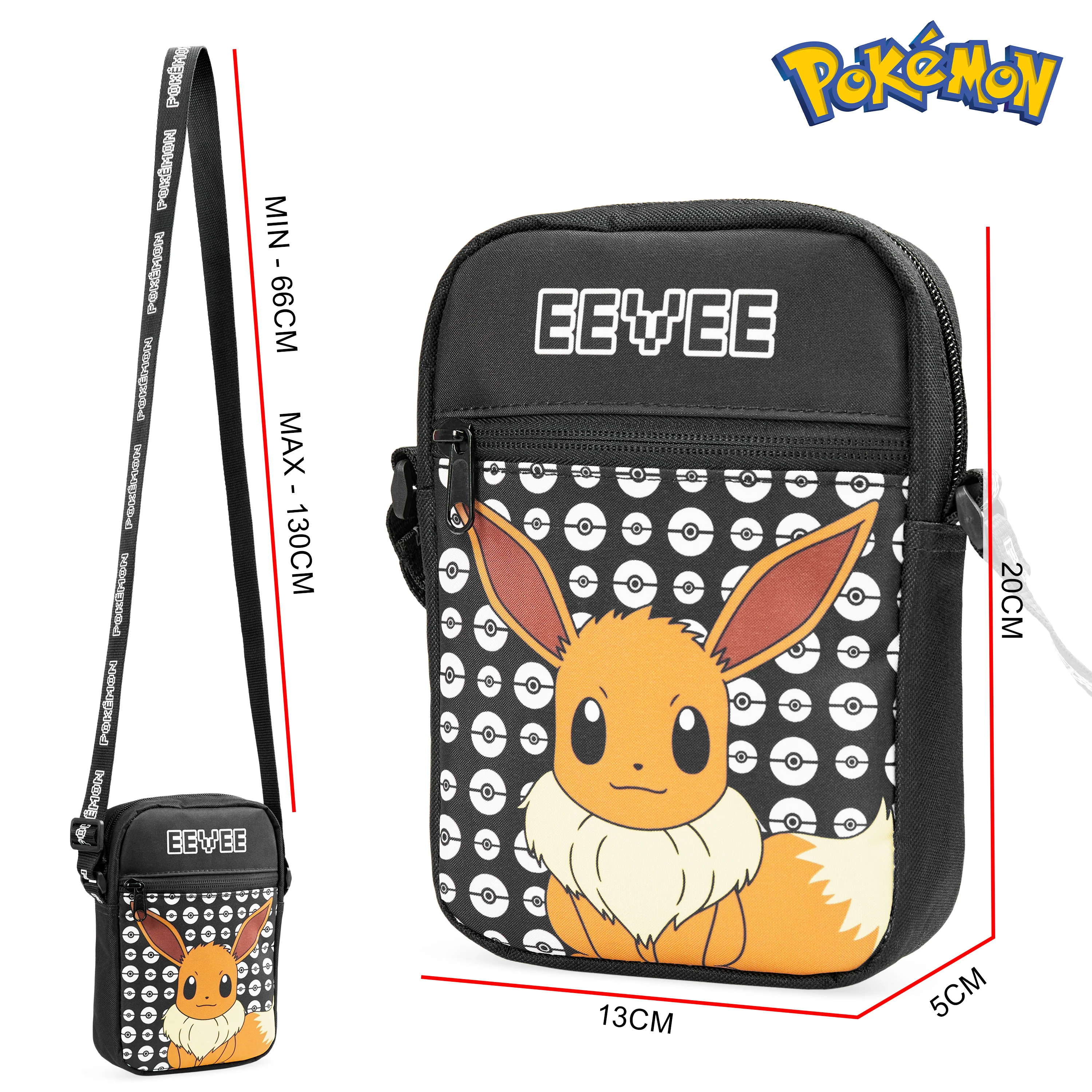 Pokemon Shoulder Bag Cross Body Bag for Kids - EEVEE - Image 6