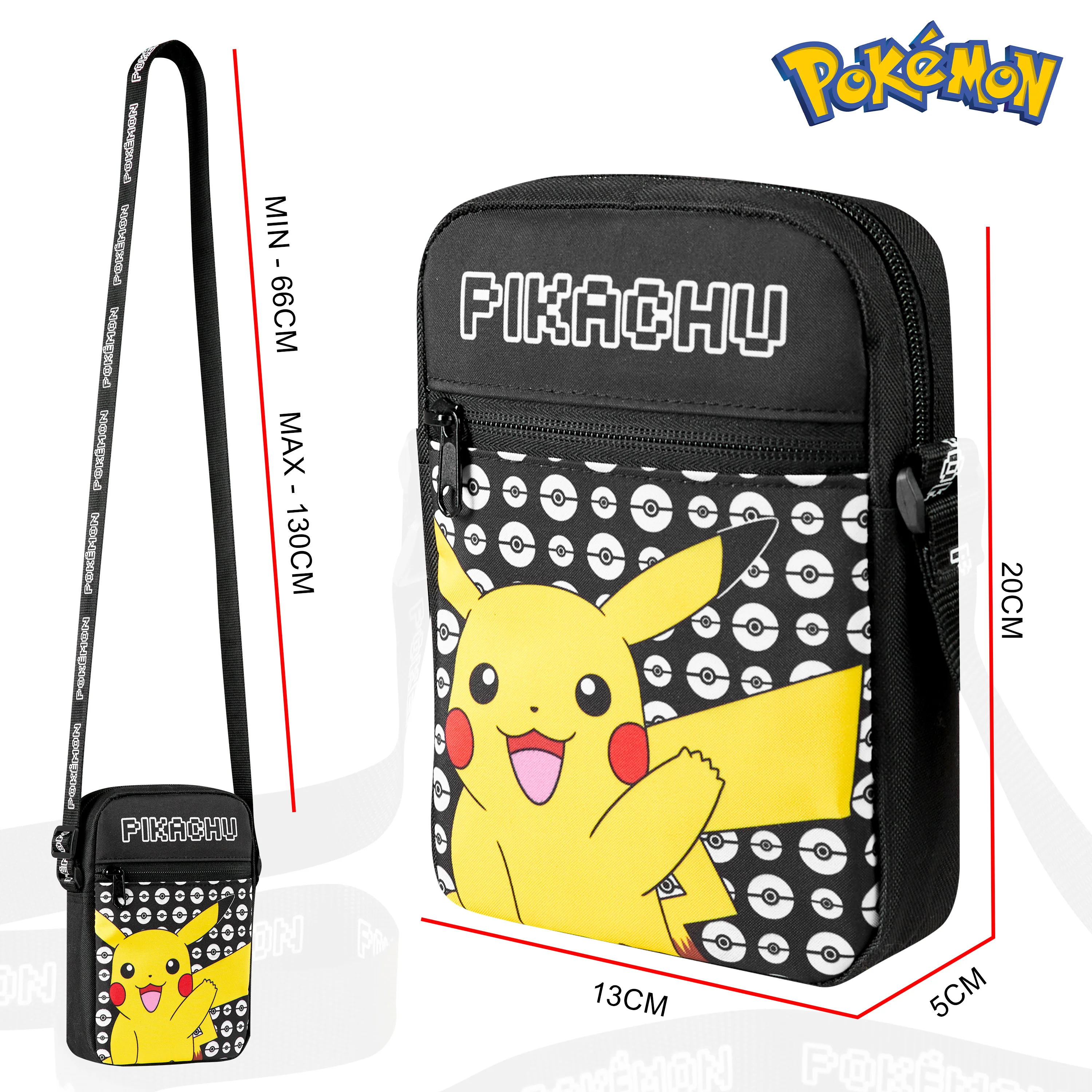 Pokemon Shoulder Bag Cross Body Bag for Kids - PIKACHU - Image 6