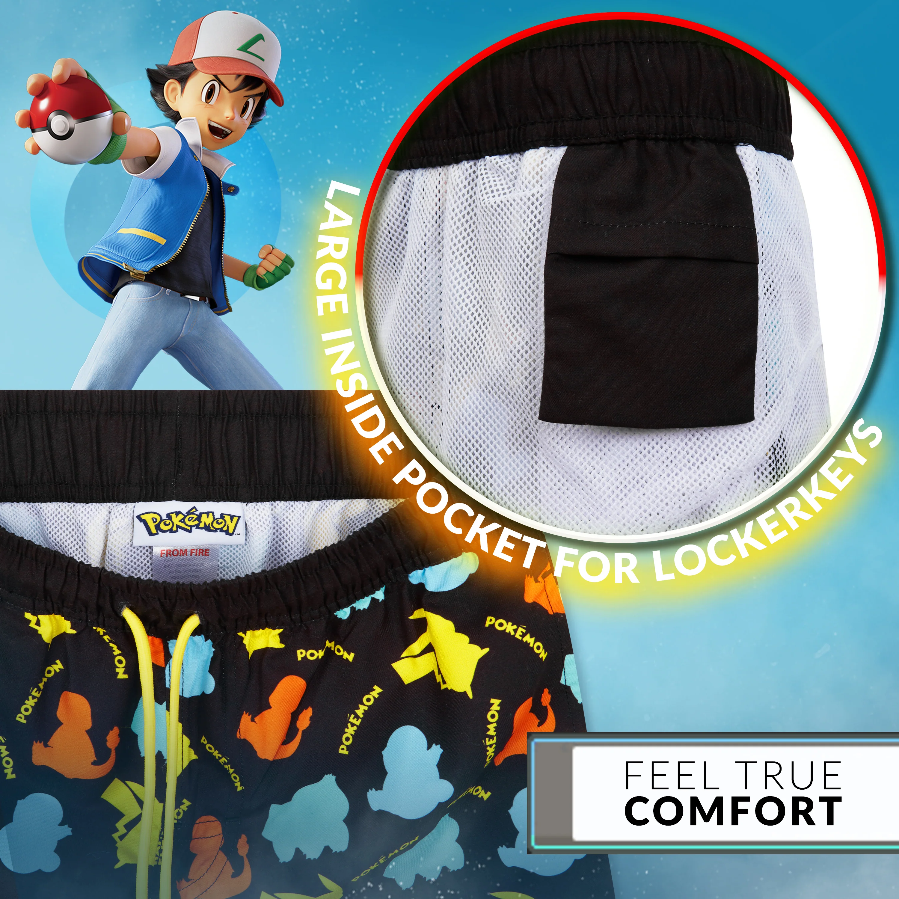 Pokémon Swim Shorts for Boys - Image 2