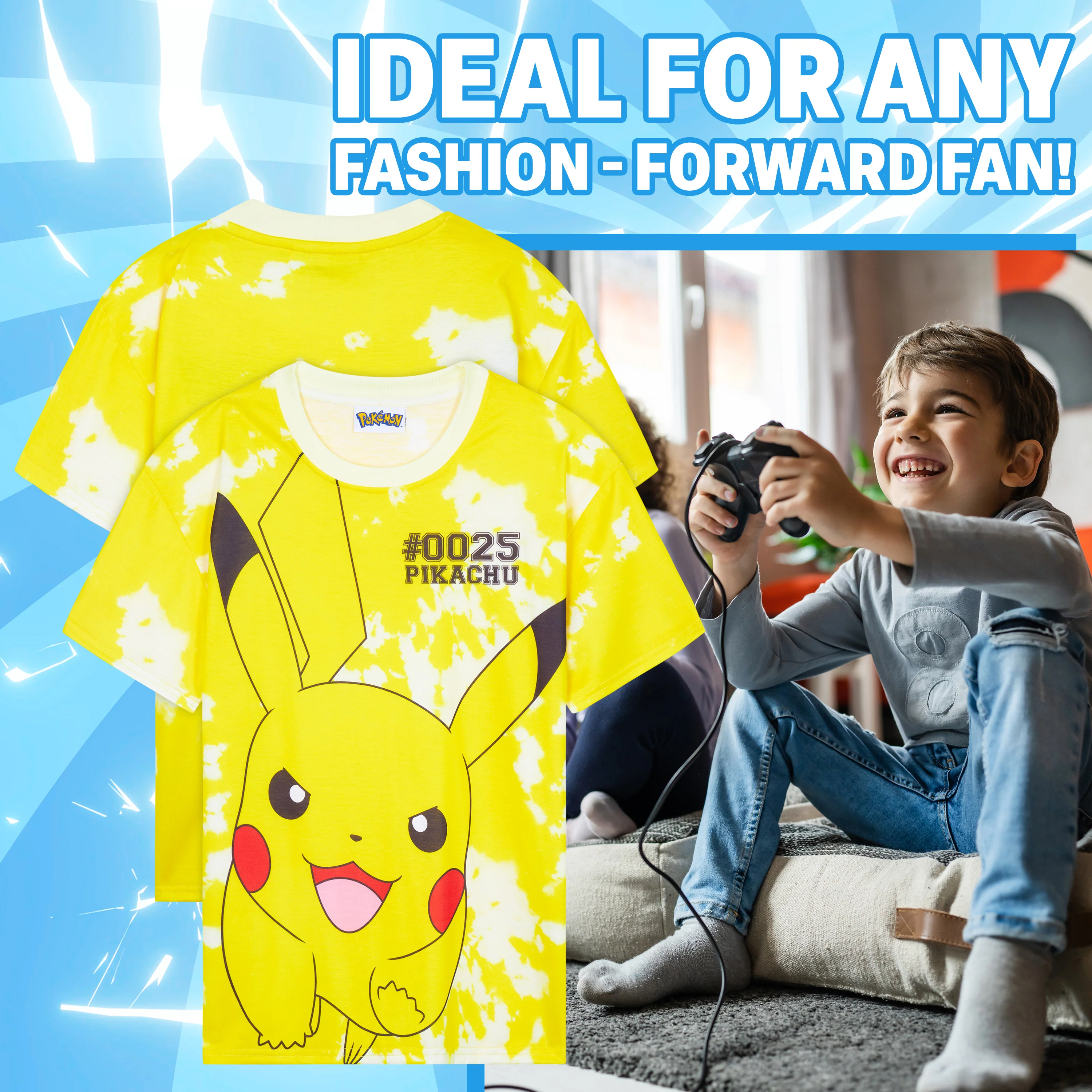 Pokemon T Shirt for Boys Teenagers Pikachu Top Pack of 1 or 3 Pack Short Sleeved Tee Soft Breathable Casual Anime Gifts for Boys - Image 2