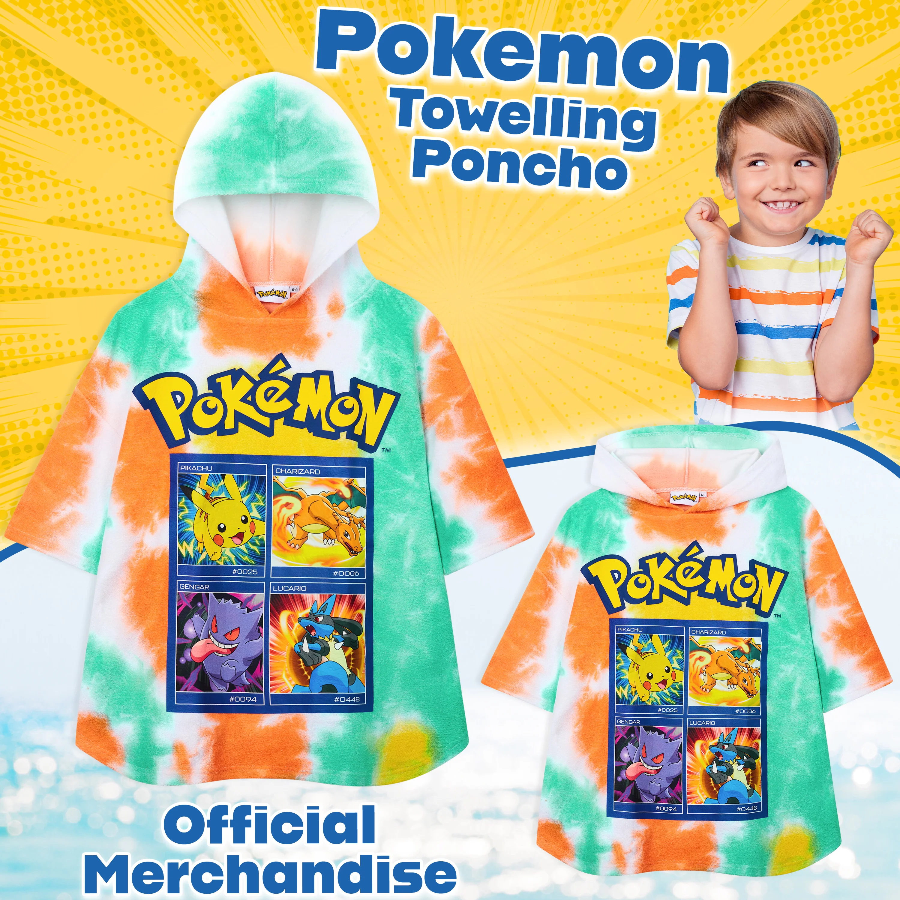Pokemon Towel Poncho for Kids Teens Anime Changing Robe Pikachu Hooded Beach Towel - Image 2