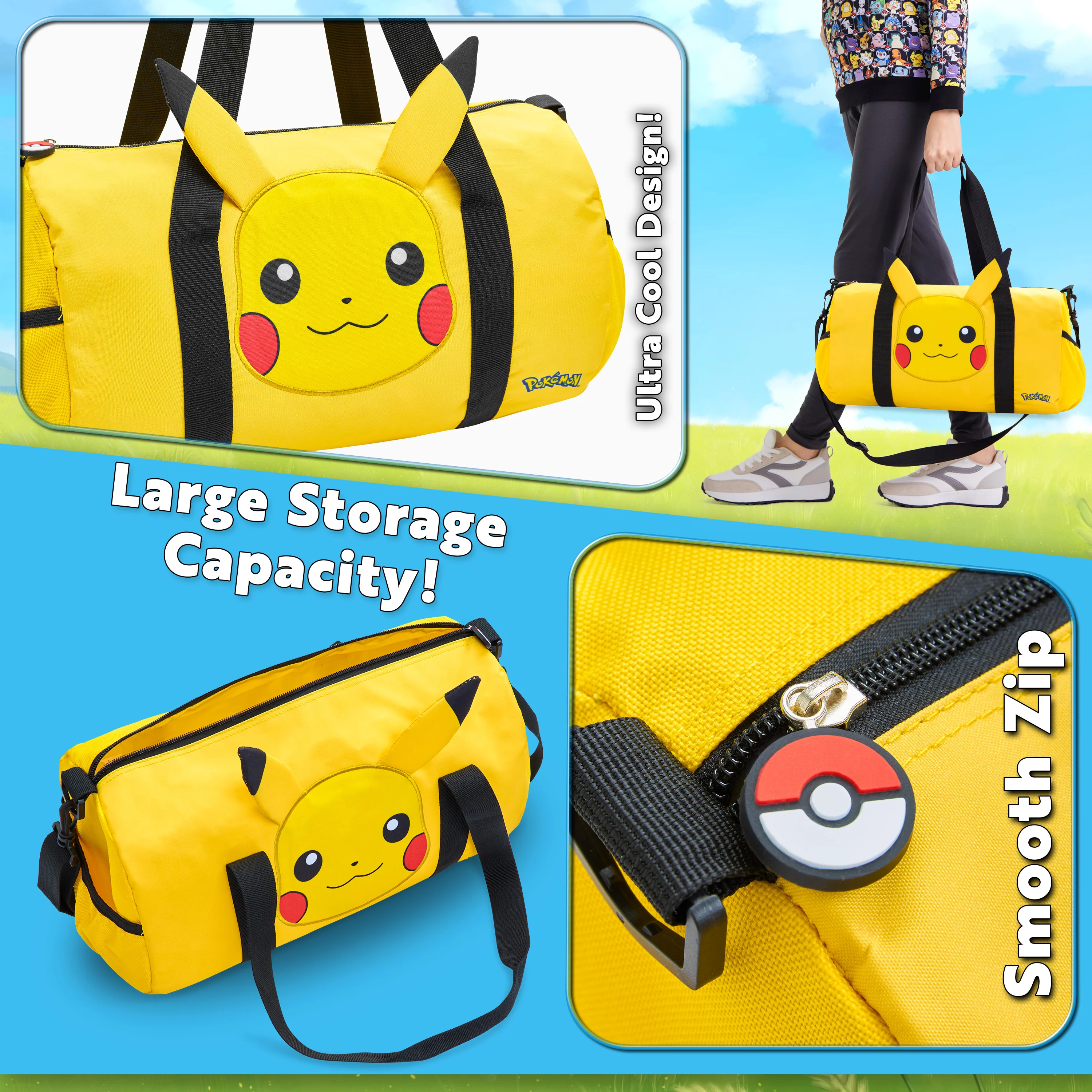 Pokemon Travel Bag for Kids, Kids Gym Bag, Pokemon Duffle Bag - Image 5