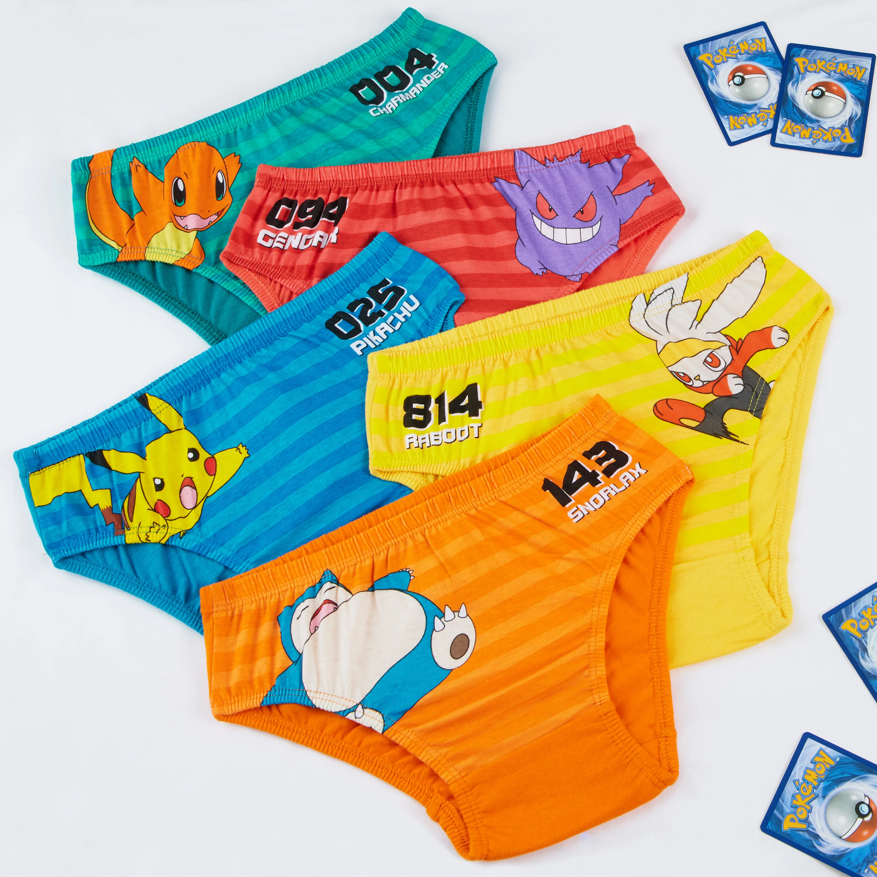 Pokemon Boys Briefs, Comfortable Cotton Breathable Underwear Pack of 5 Kids Underpants - Image 3