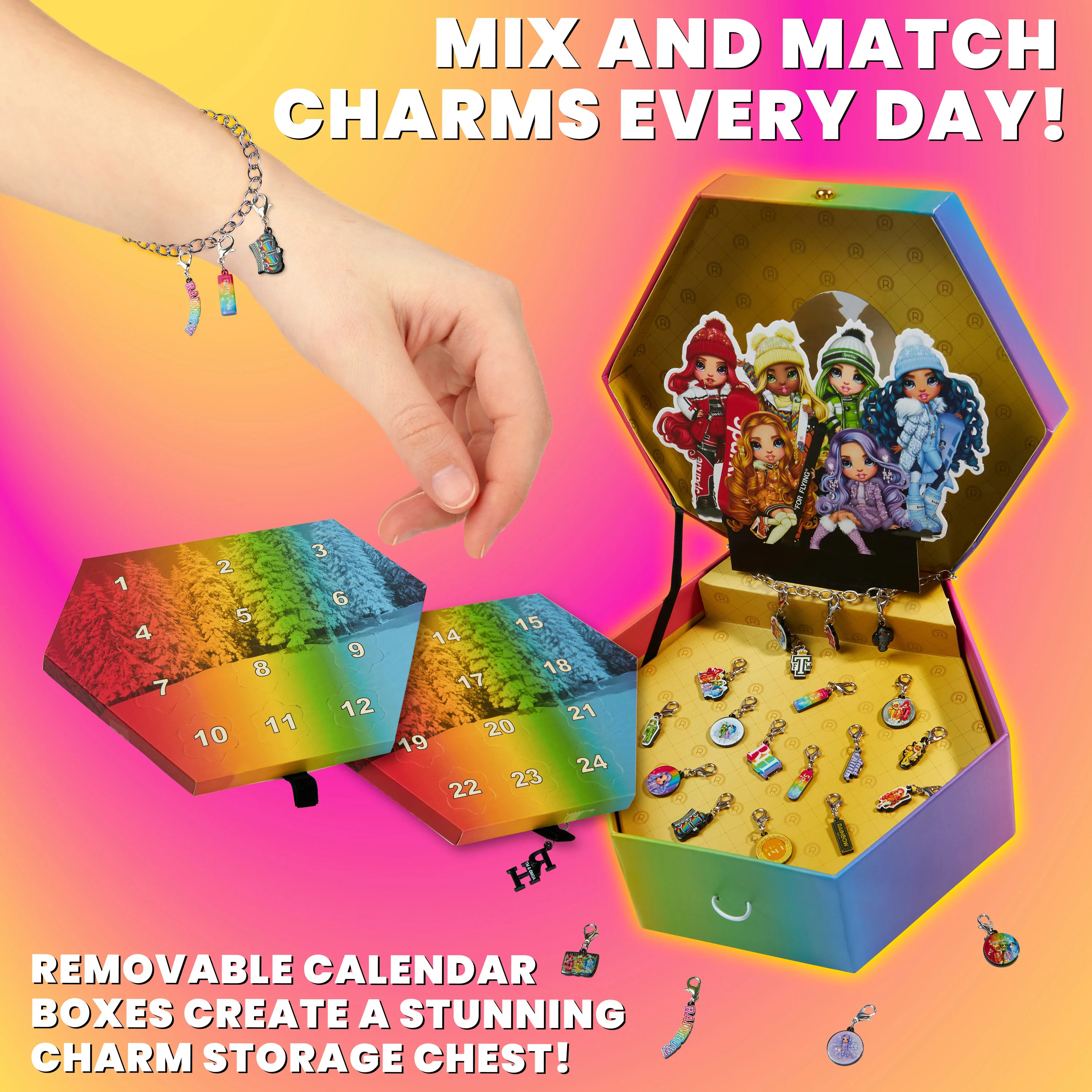 Rainbow High Advent Calendar 2025 for Girls - Jewellery Advent Calendar - Image 4