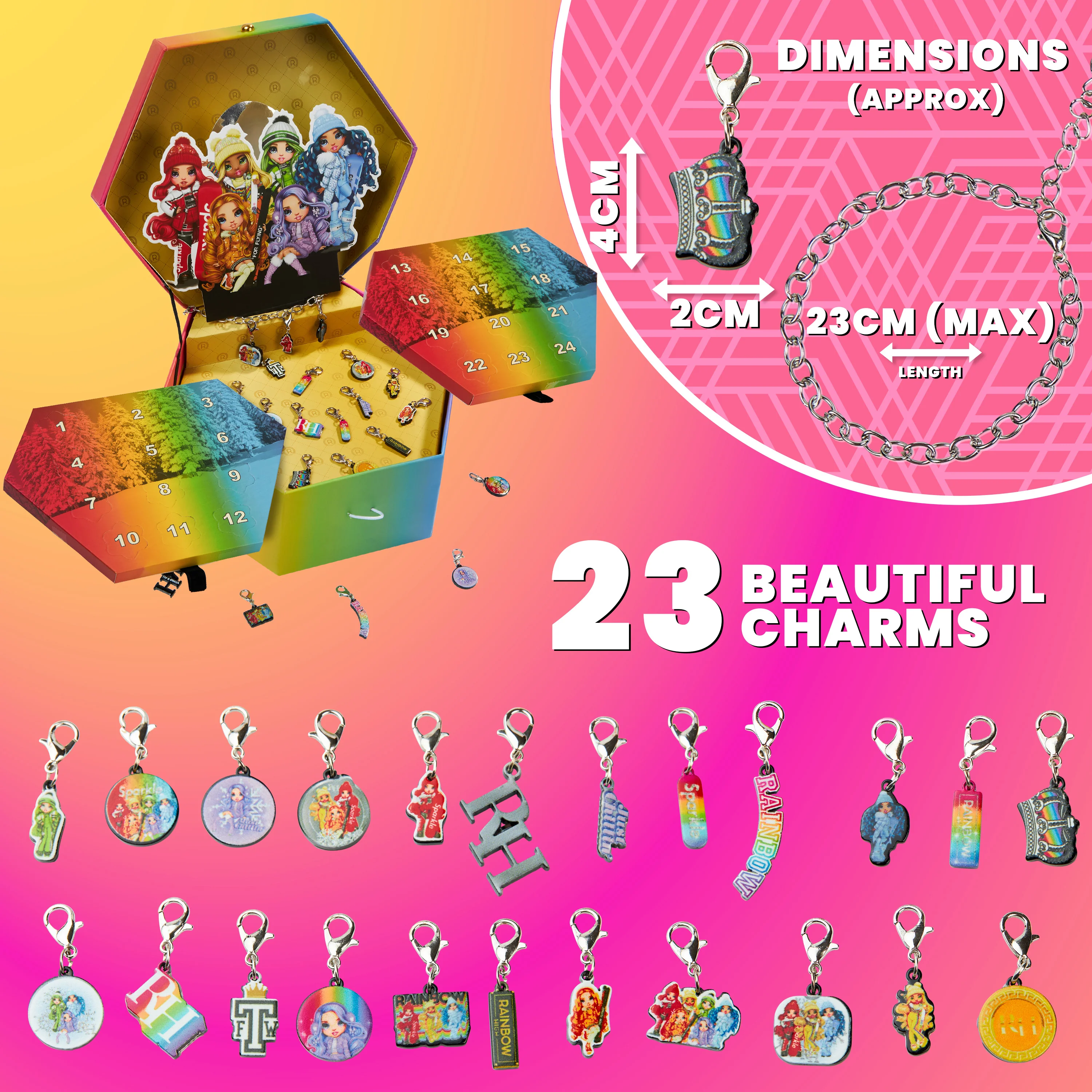 Rainbow High Advent Calendar 2025 for Girls - Jewellery Advent Calendar - Image 5