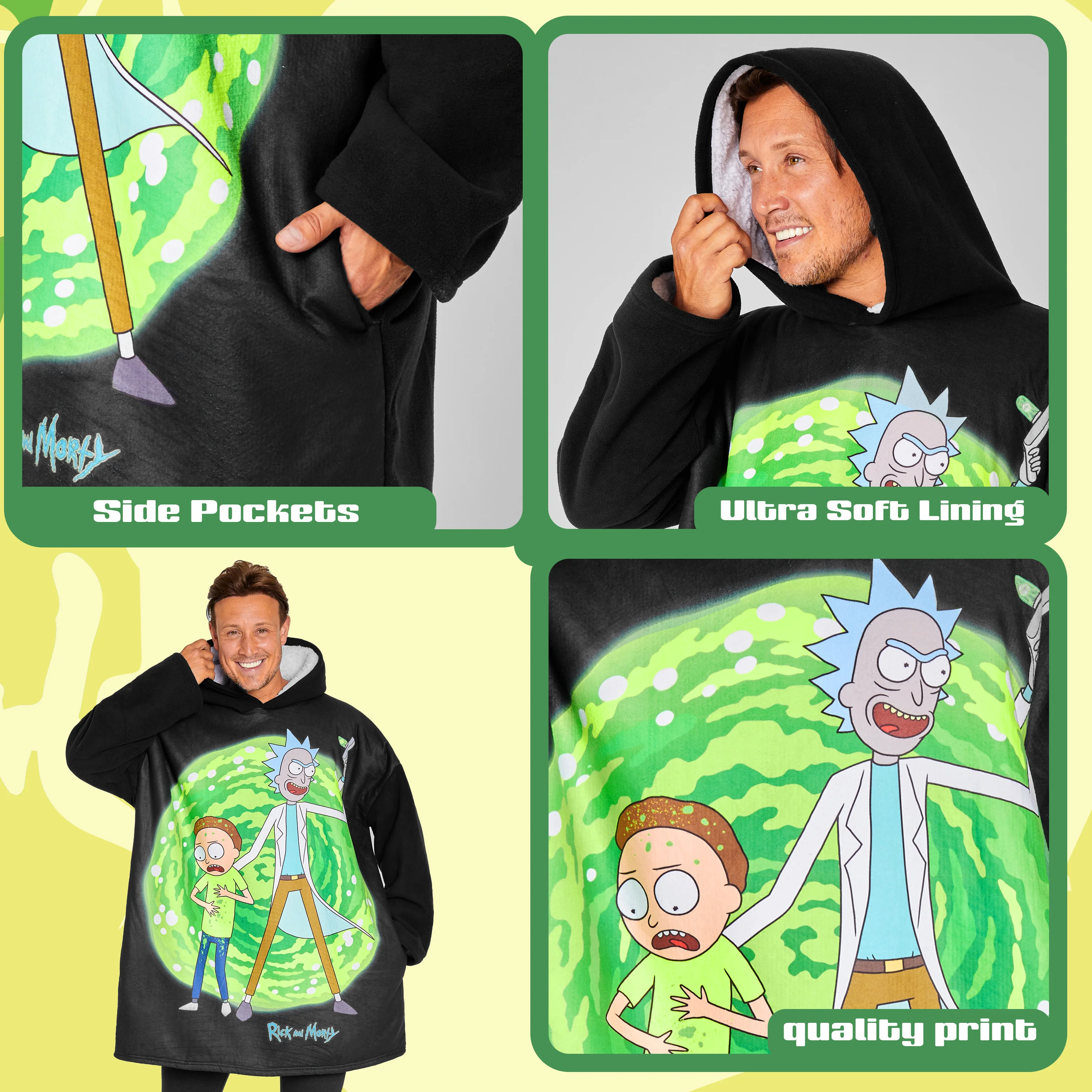 RICK AND MORTY Blanket Hoodie for Men and Teenagers - Image 4