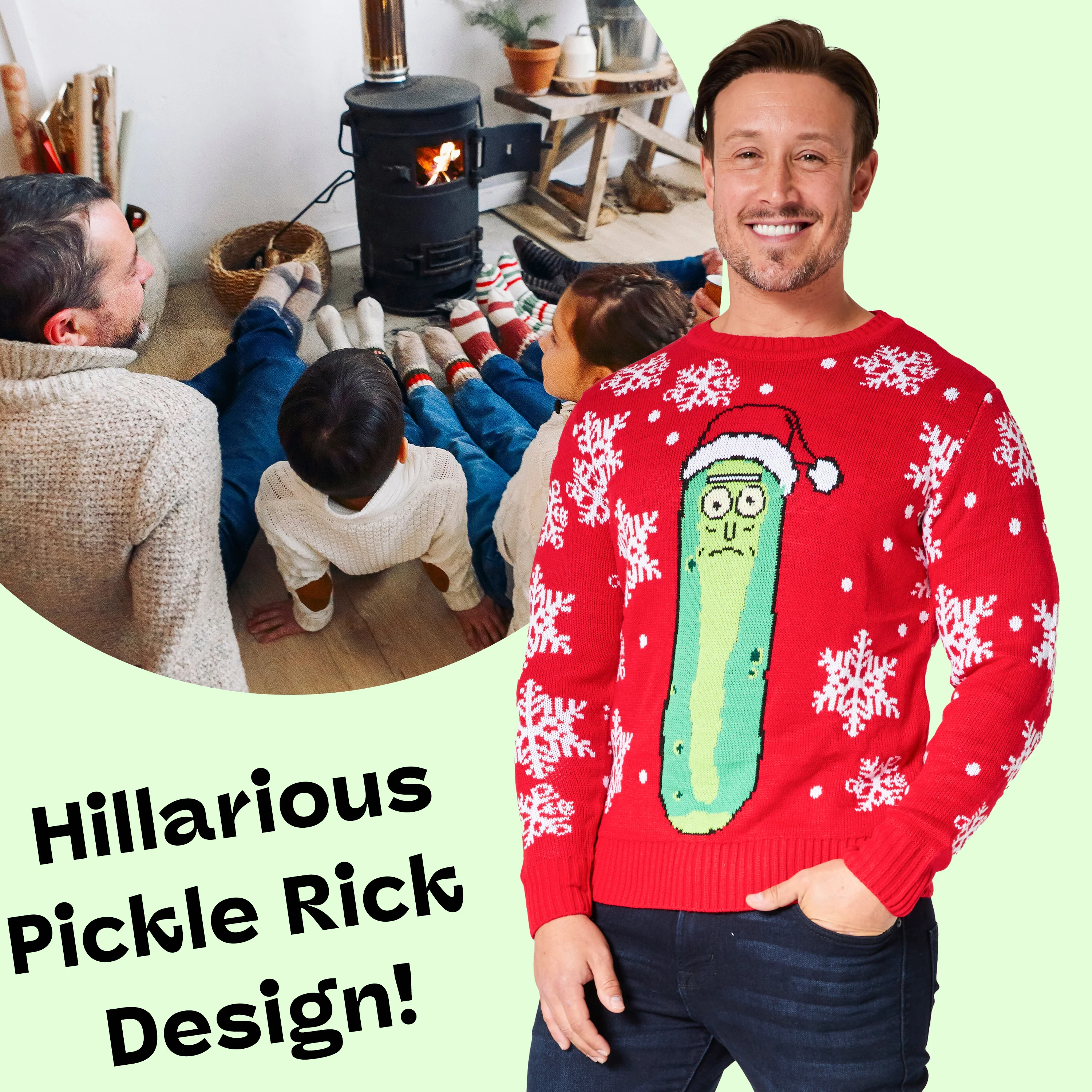RICK AND MORTY Christmas Jumper for Men - Image 3