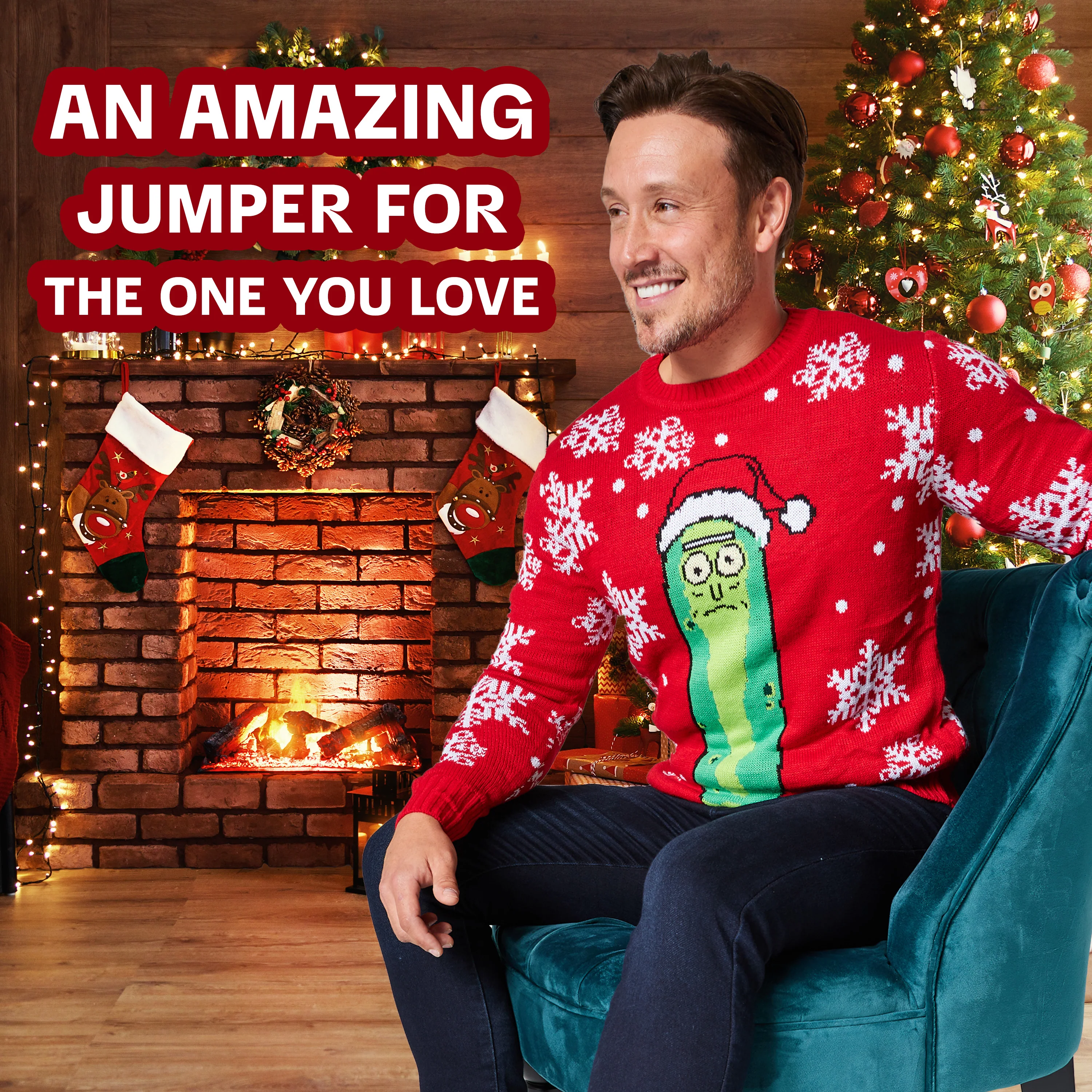 RICK AND MORTY Christmas Jumper for Men - Image 4