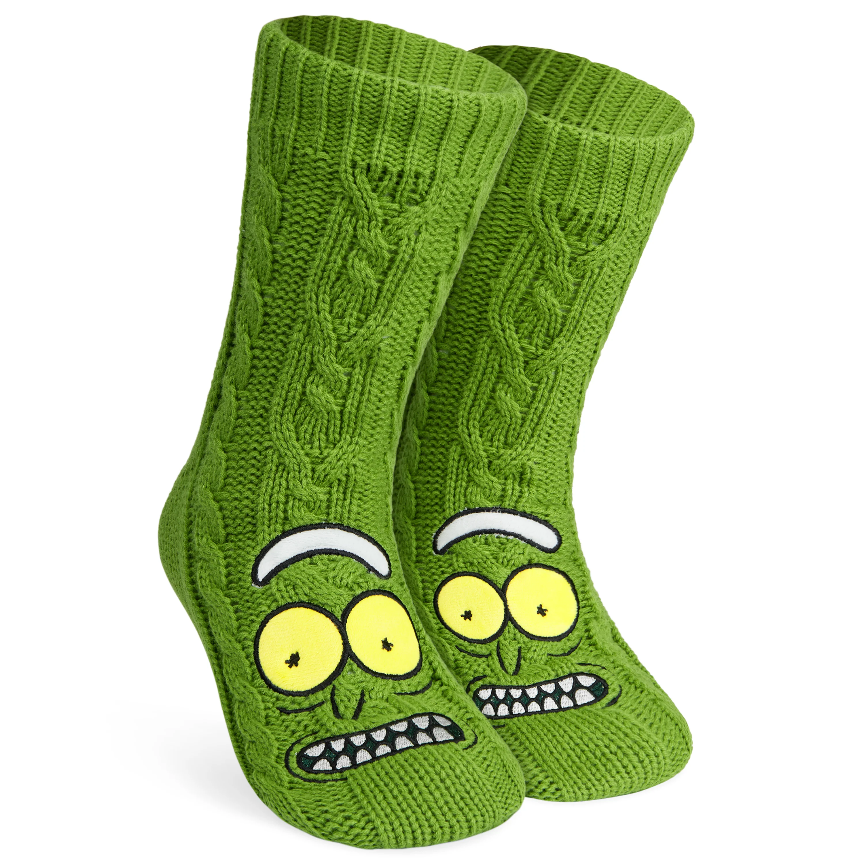 RICK AND MORTY Fluffy Socks for Men Teenagers Soft and Warm Slipper Socks with Non Slip Grip Pads One Size Mens Gifts