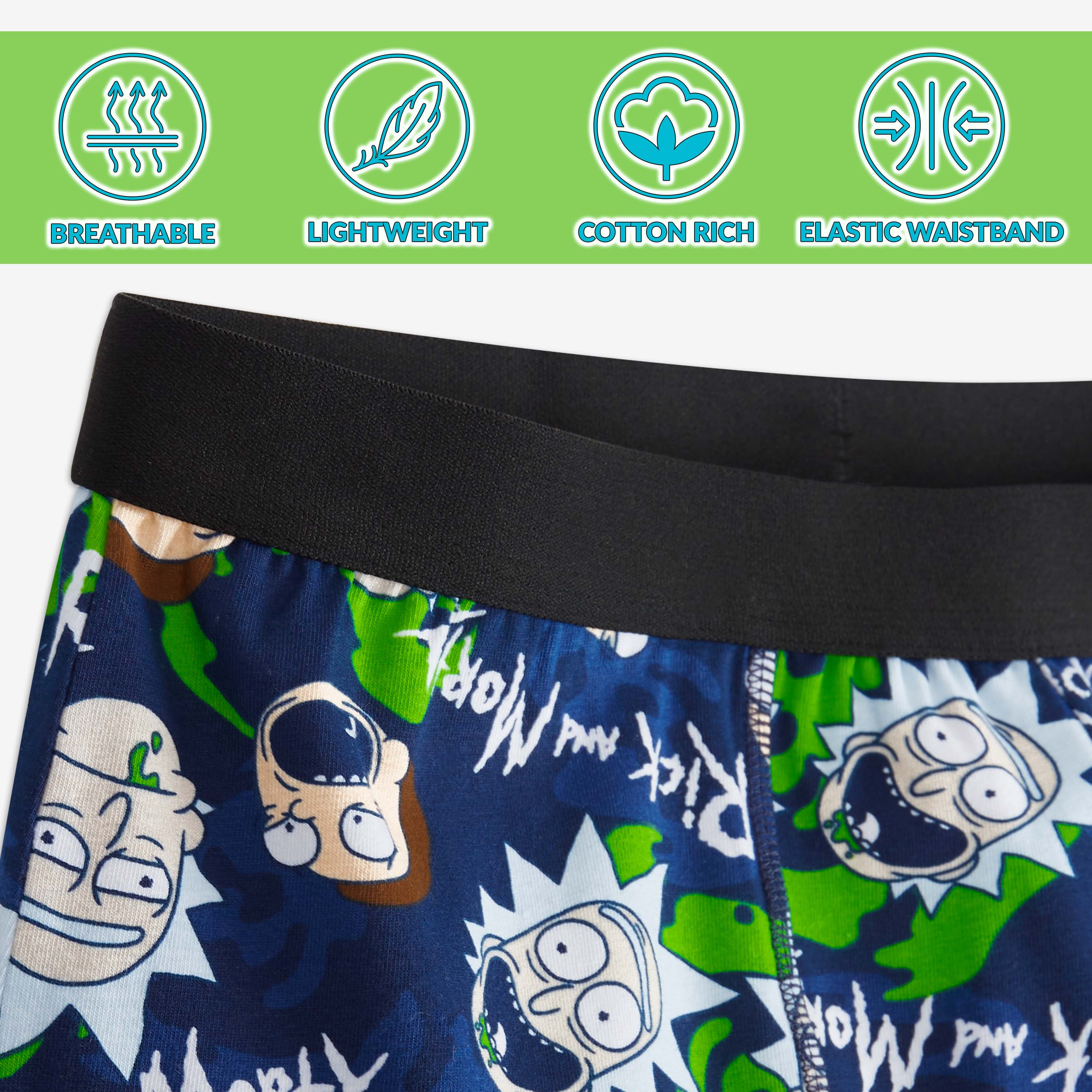 RICK AND MORTY Mens Boxers Shorts Multipack Underwear (5 Pack) - Image 4
