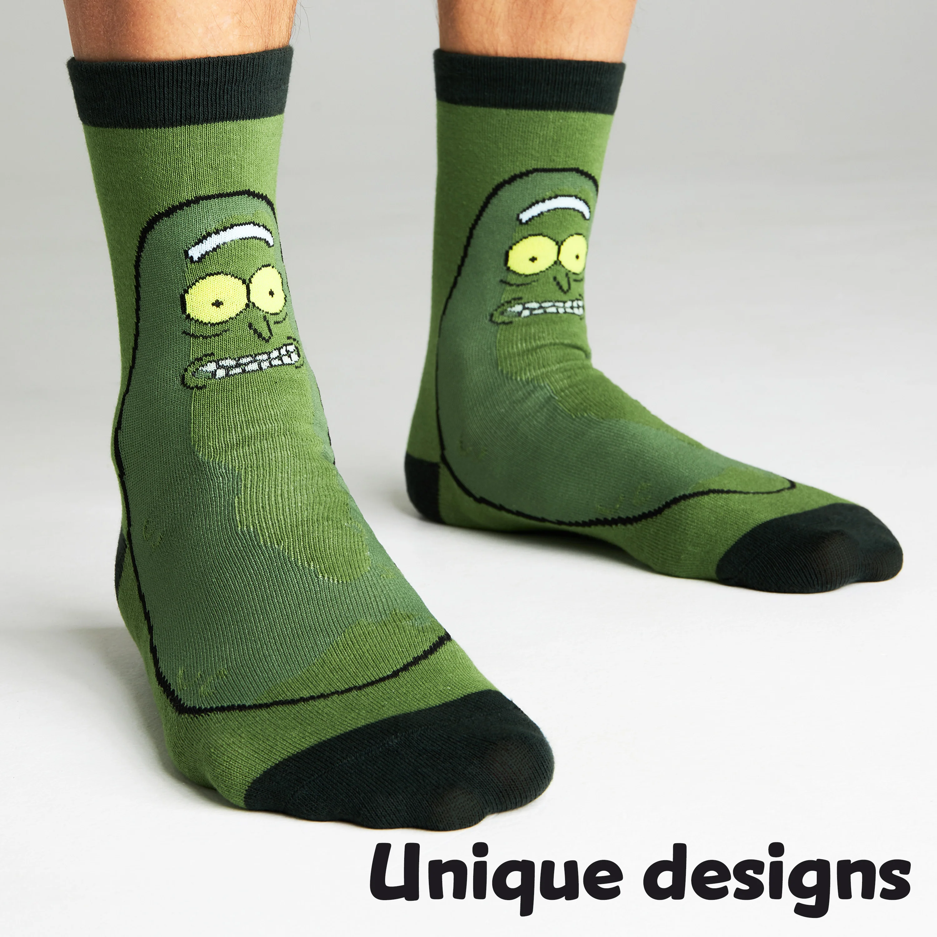 Rick and Morty Mens Calf Length Socks, Pack of 5 Soft Breathable Funny Socks - Gifts for Men - Image 2