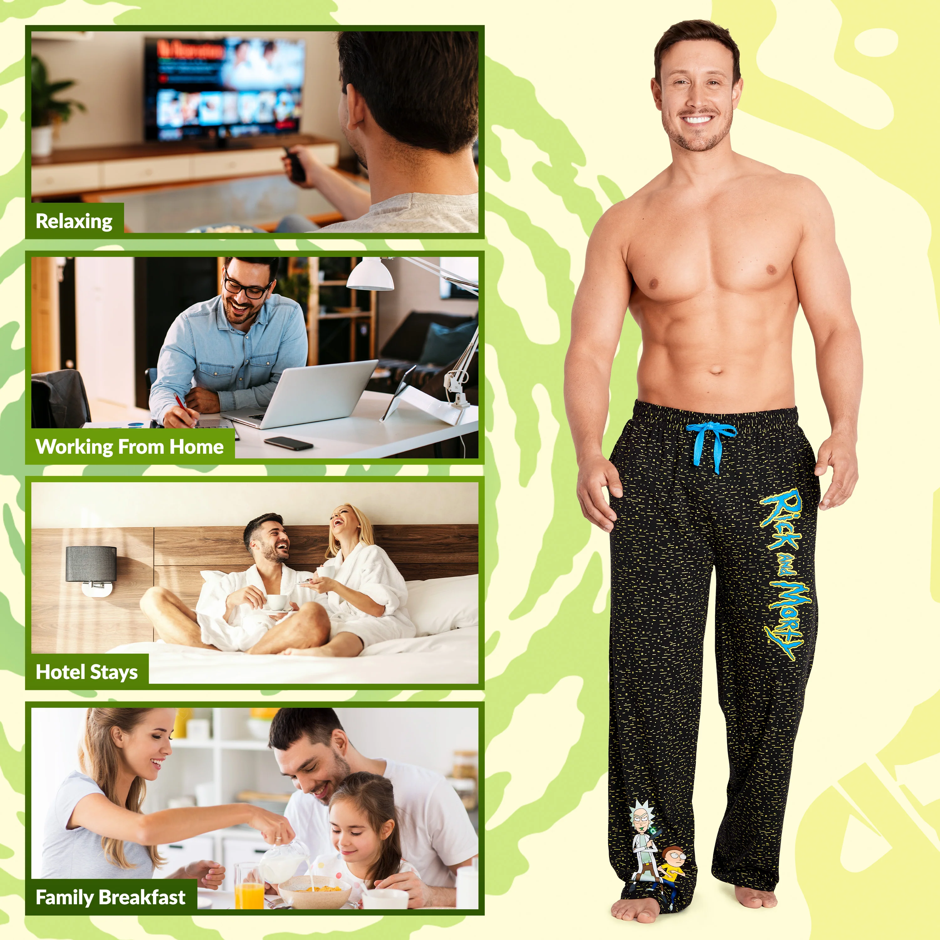 Rick and Morty Mens Pyjamas Novelty Lounge Pants Mens Gifts - Image 4
