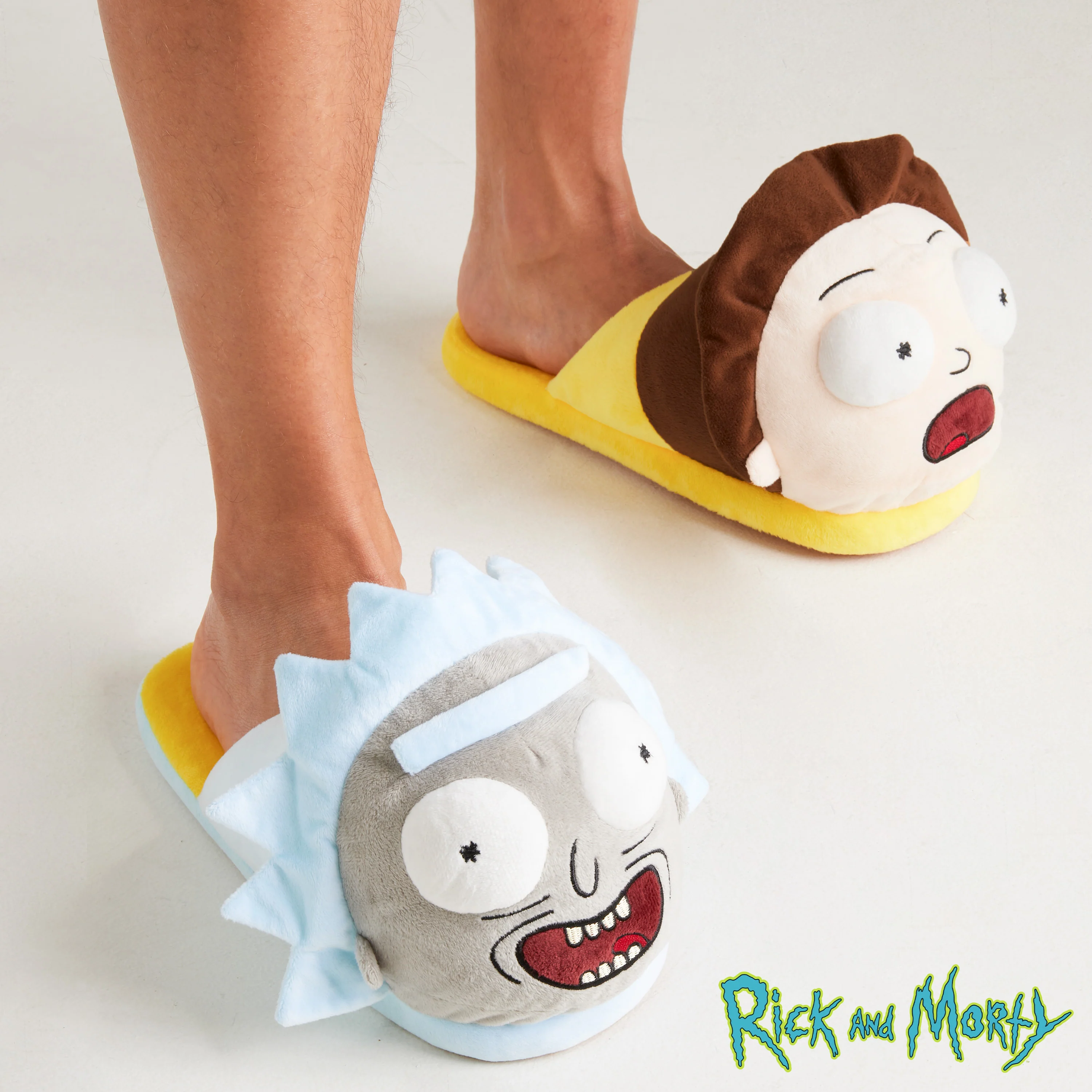 RICK AND MORTY Men's Slippers - 3D Plush Warm Indoor House Shoes Men Teenagers Size 5-10 Non Slip Sole - Gifts for Him - Image 2