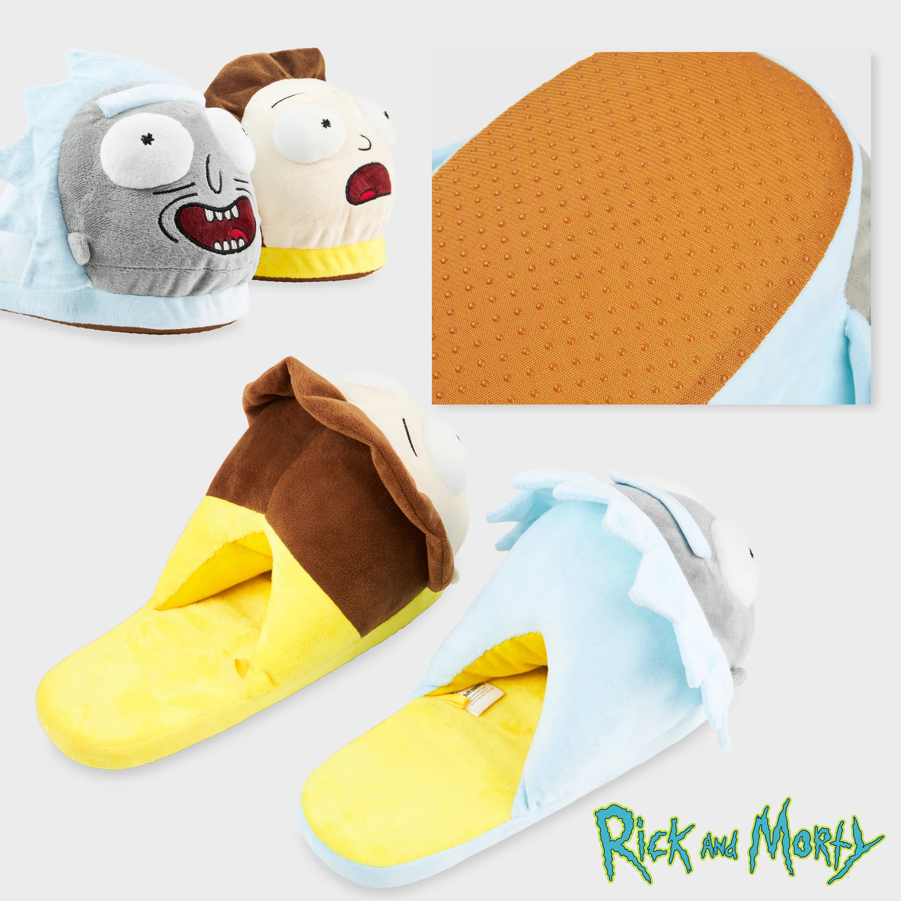 RICK AND MORTY Men's Slippers - 3D Plush Warm Indoor House Shoes Men Teenagers Size 5-10 Non Slip Sole - Gifts for Him - Image 4