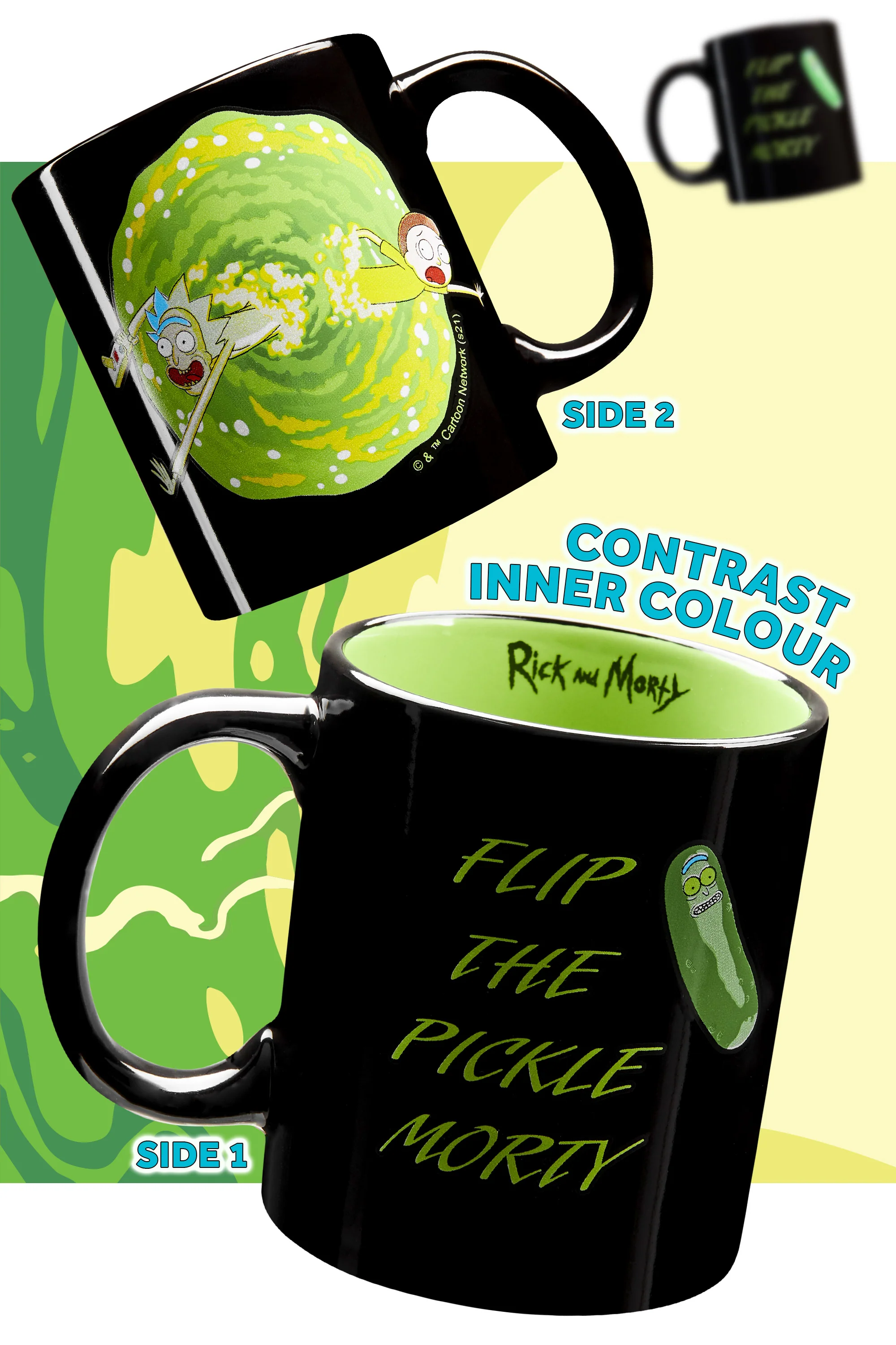 Rick and Morty Mug and Socks Set Pickle Rick Portal Mug Gift Set - Image 5