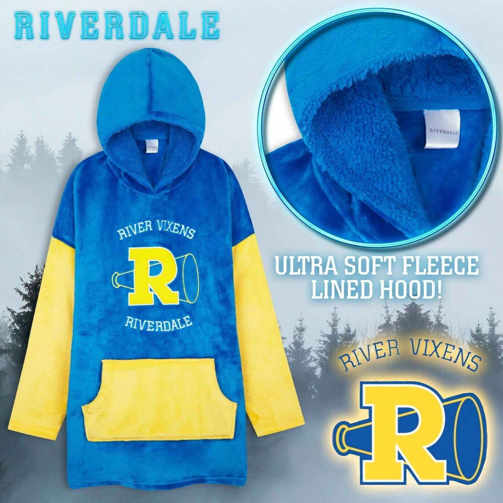 Riverdale Blanket Hoodie for Ladies, Oversized Blanket Hoodie for Women, Riverdale Gifts Blue - Image 2