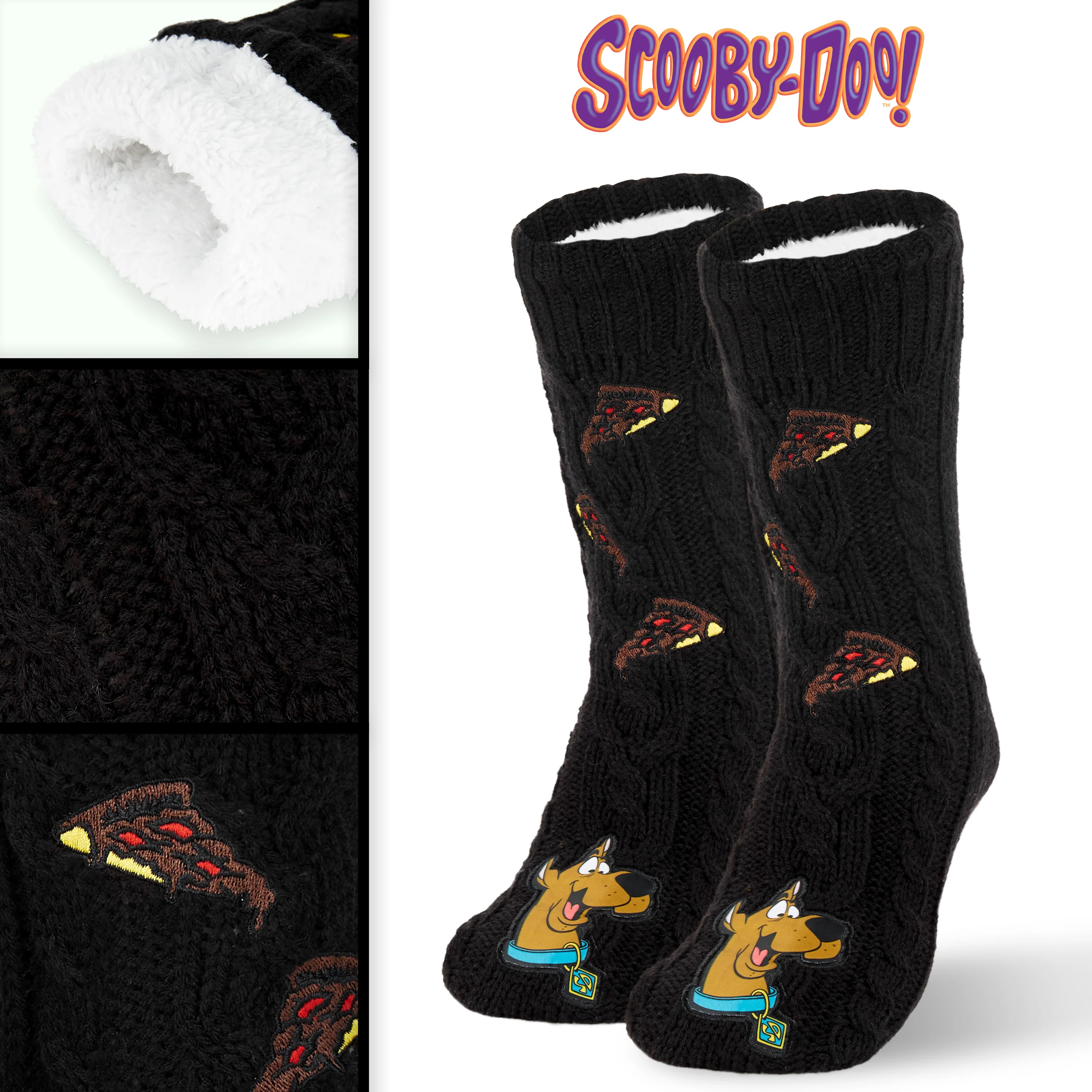 Scooby-Doo! Mens Slipper Socks, Knitted Fluffy Socks Fleece Lining Non Slip - Image 5