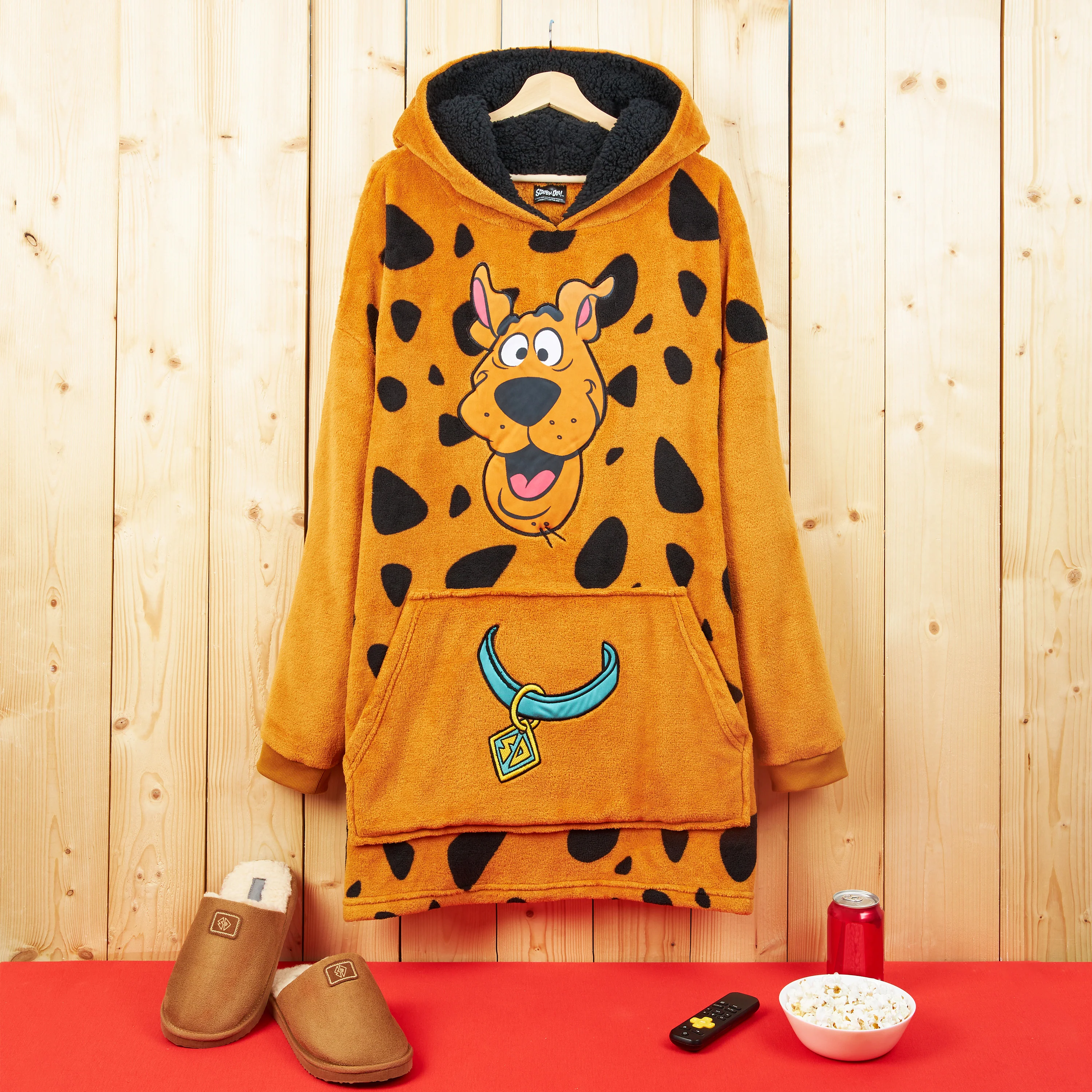 SCOOBY-DOO Oversized Hoodie Blanket for Men, Women Official Merchandise (Brown) - Image 2