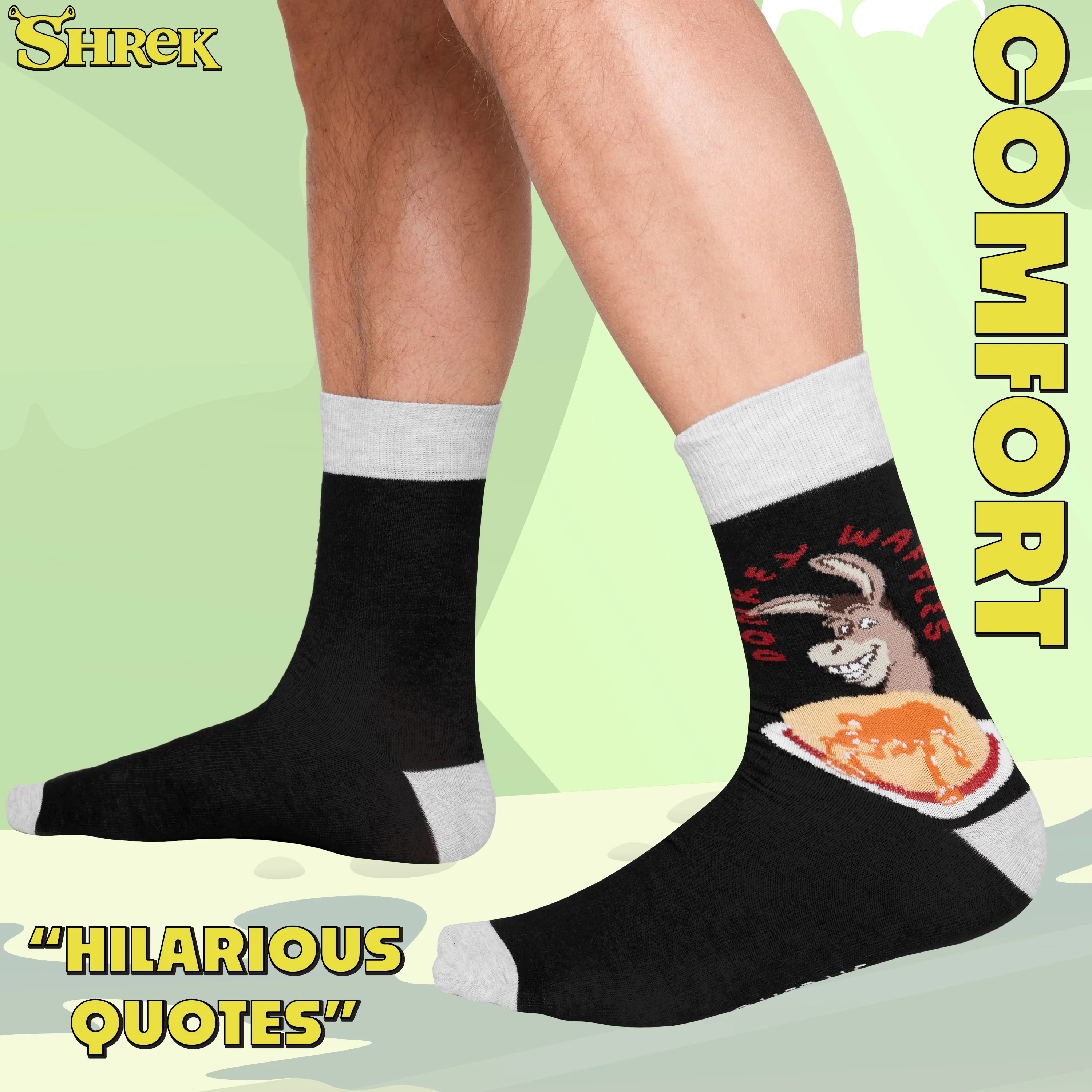SHREK Men's Socks - Pack of 5 Calf Socks for Men - Image 4