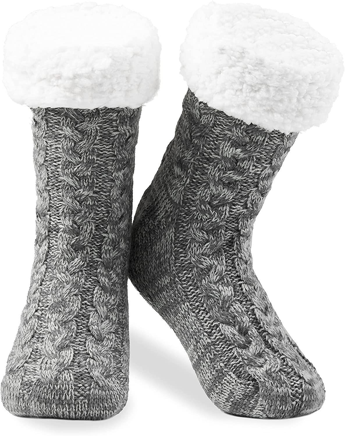 CityComfort Knitted Fluffy Slipper Socks for Women and Men - Image 4