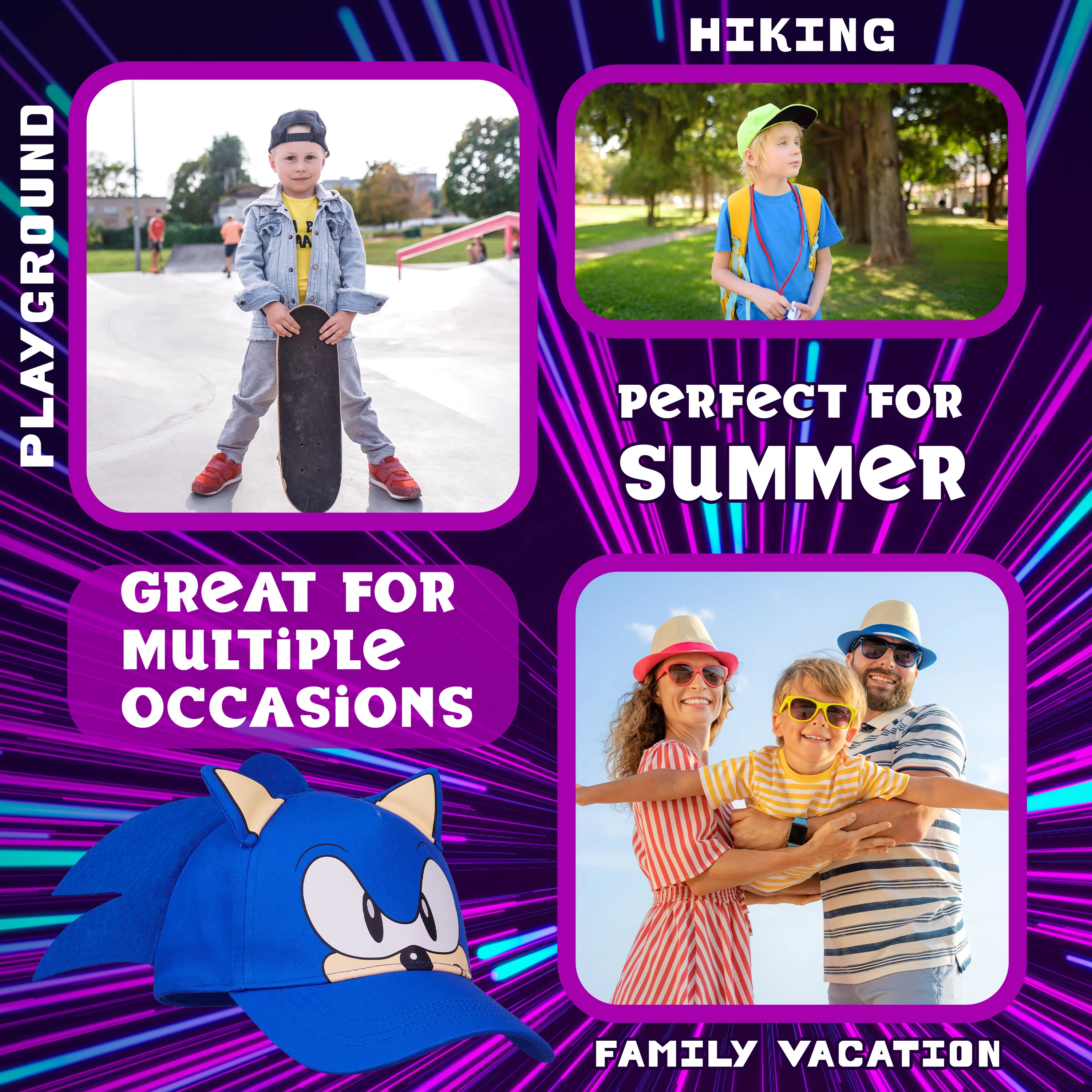 Sonic The Hedgehog 3D Baseball Cap for Boys - Image 5