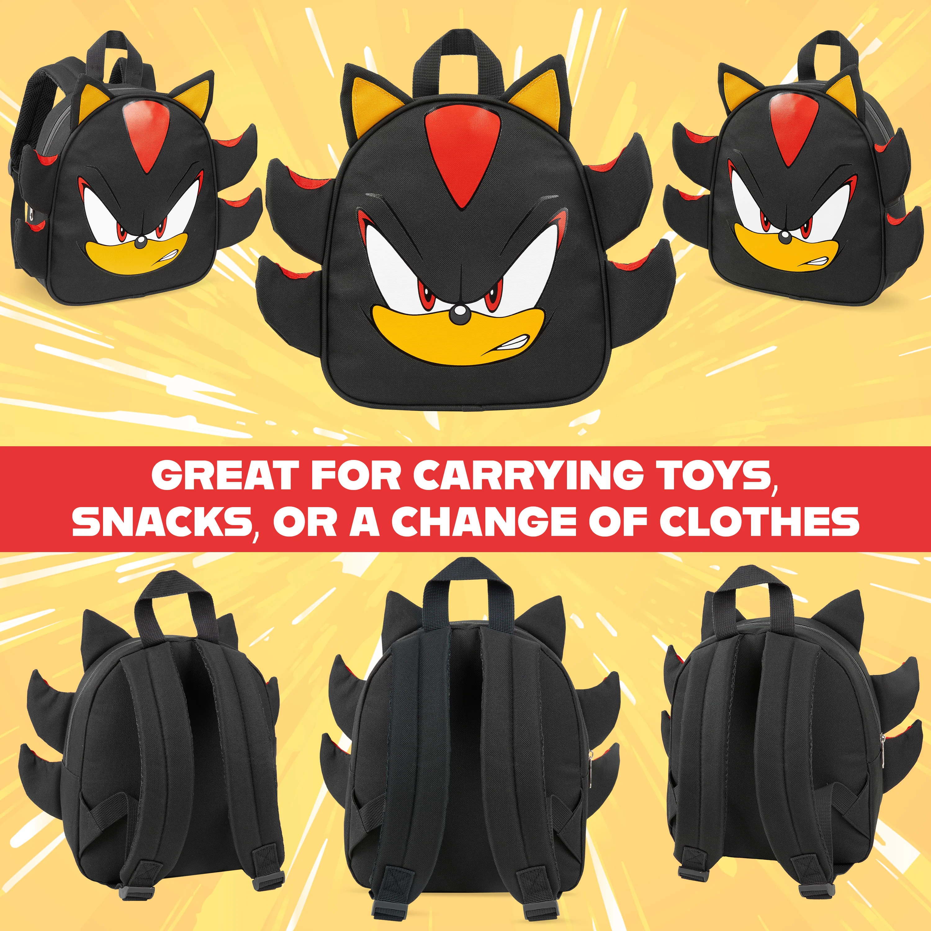 SONIC THE HEDGEHOG Backpack for Kids Tweens Rucksack Lightweight Gamer Daypack - Image 2