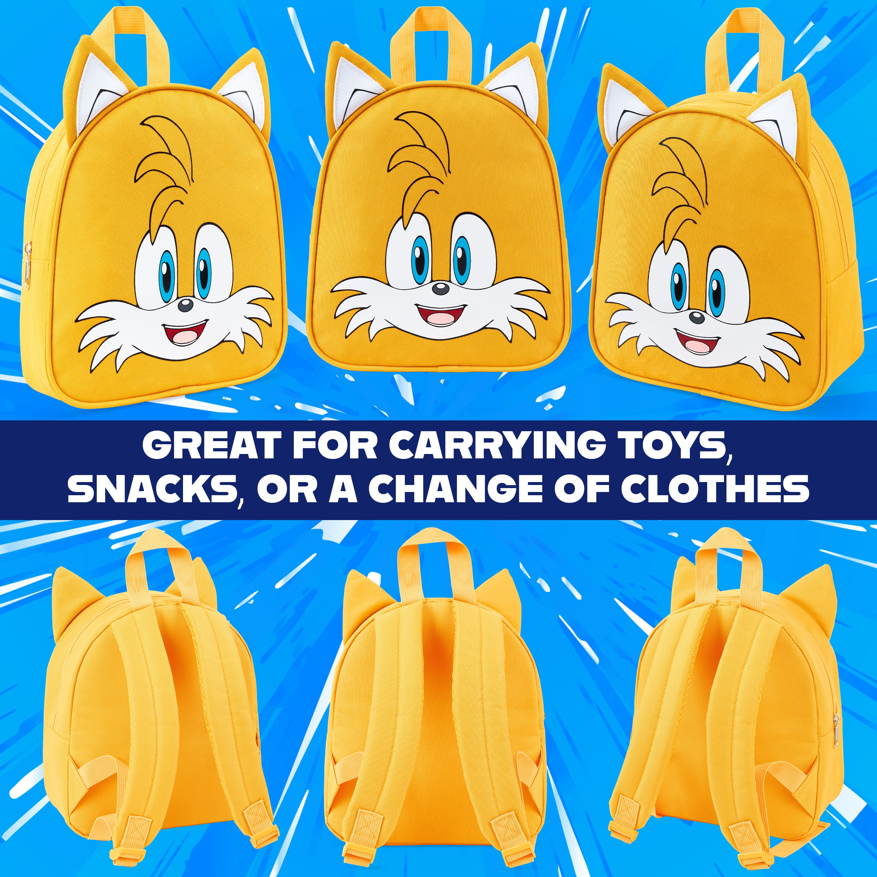 SONIC THE HEDGEHOG Backpack for Kids Tweens Rucksack Lightweight Gamer Daypack - Image 2