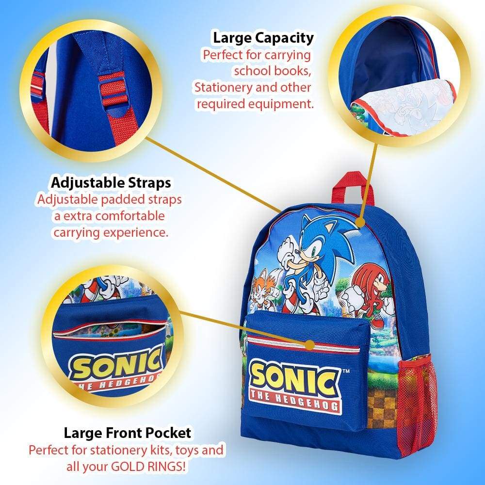Sonic The Hedgehog Backpack Large Capacity School Bag for Children Teens - Image 4