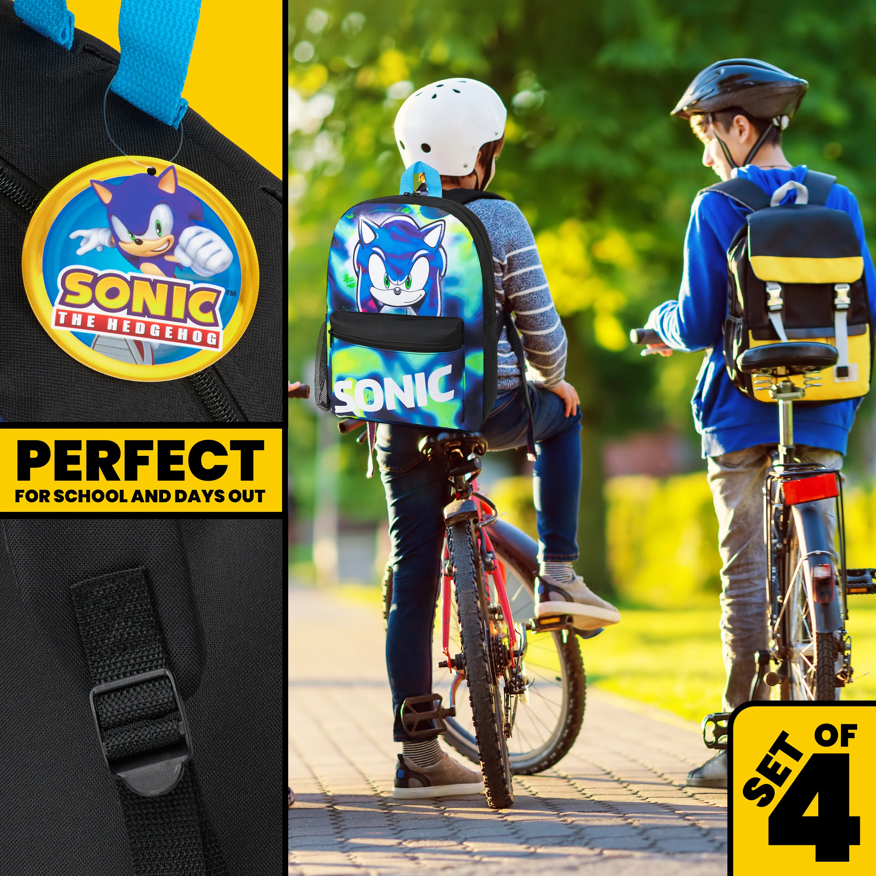 Sonic The Hedgehog Backpack Set 4 Pcs - Image 3