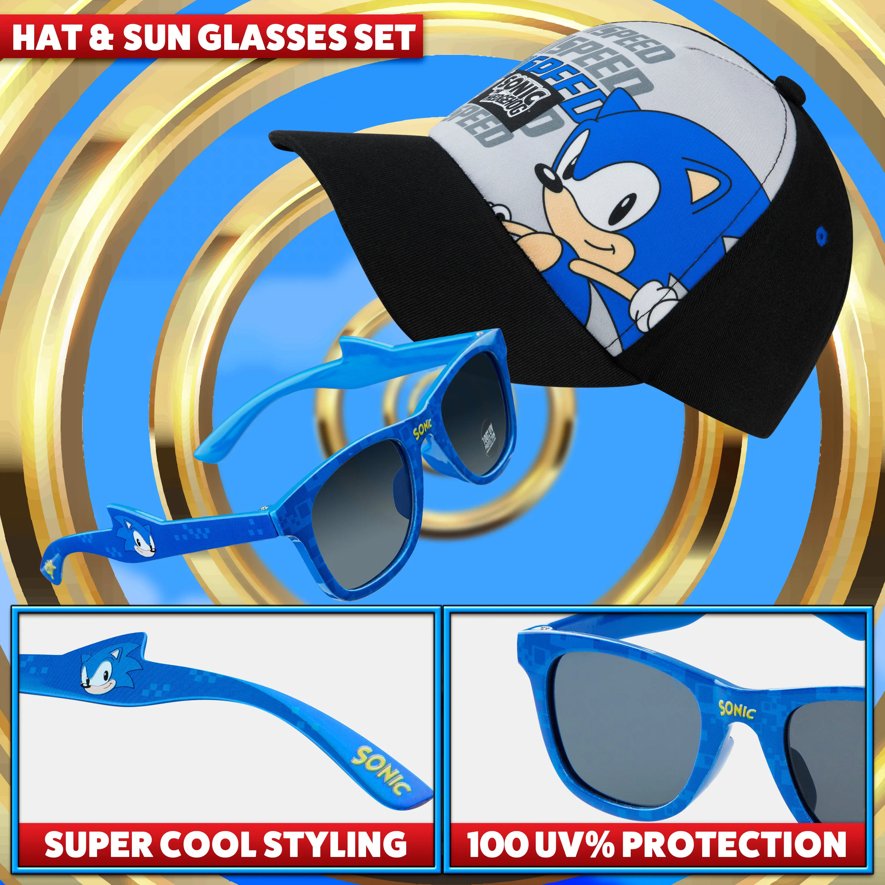 Sonic The Hedgehog Baseball Cap and Kids Sunglasses - Image 3