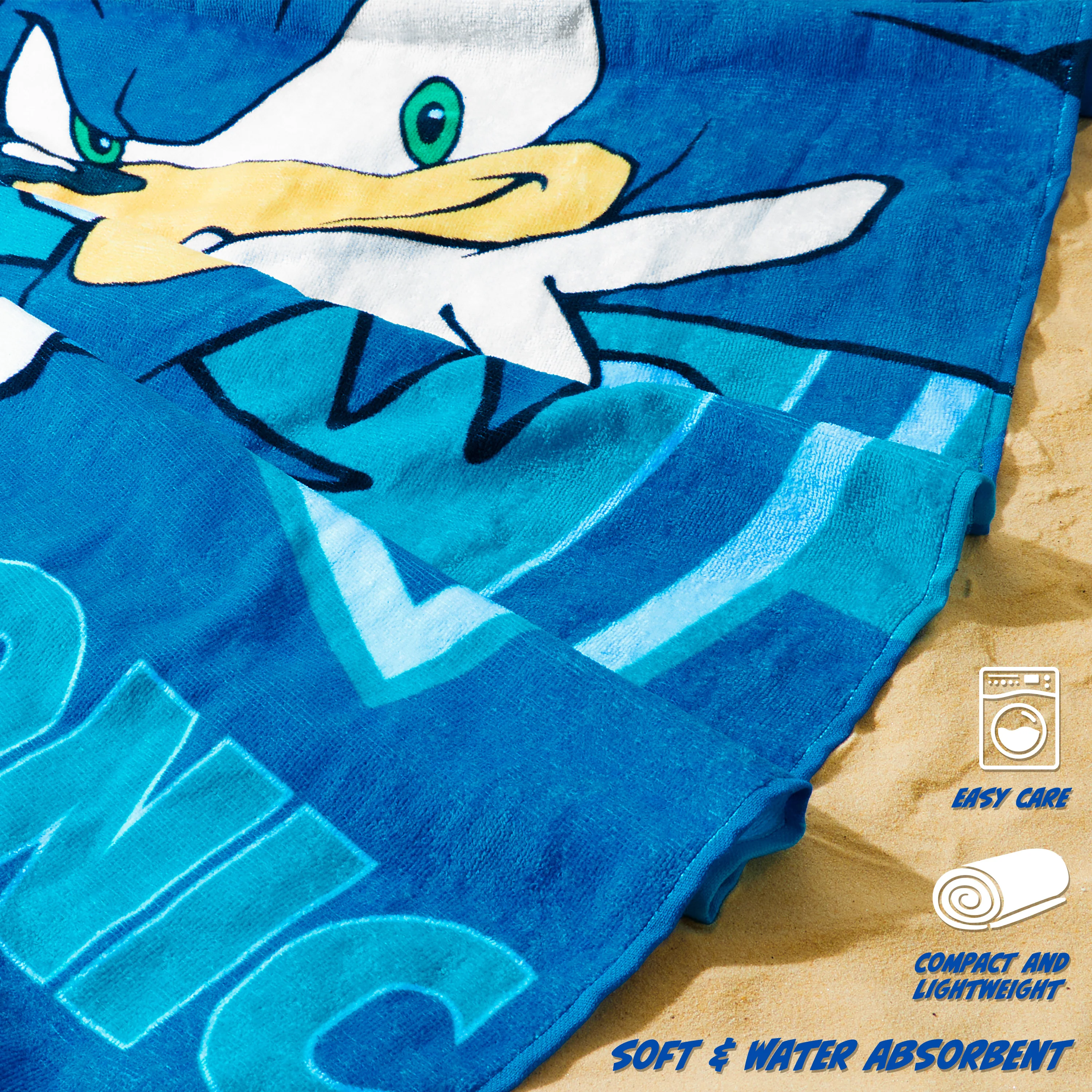Sonic The Hedgehog Beach Towel for Kids, 100% Cotton Quick Dry, 70 x 140cm - Image 4
