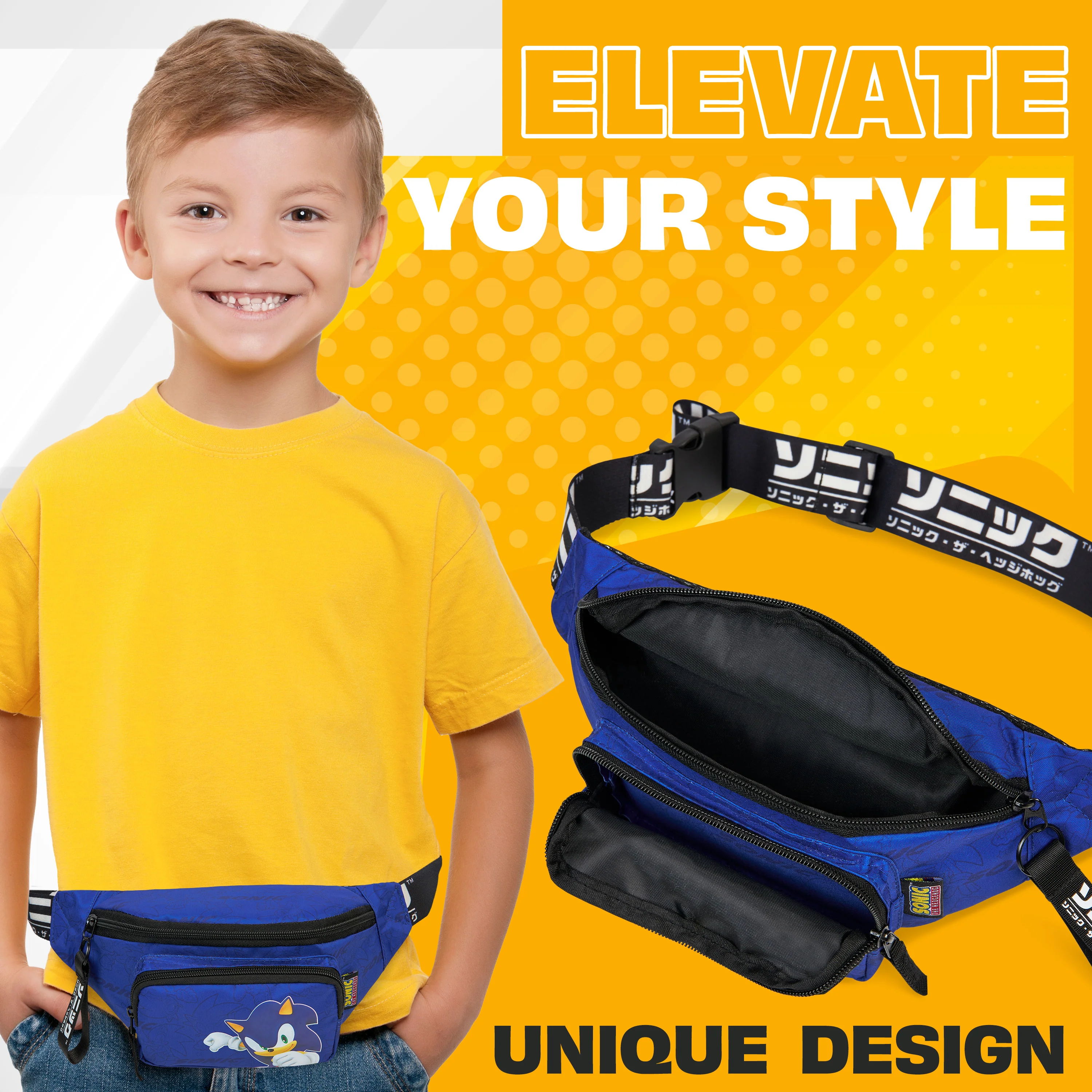 SONIC THE HEDGEHOG Boys Fashion Waist Pack with Adjustable Strap - Gamer Gifts - Image 3