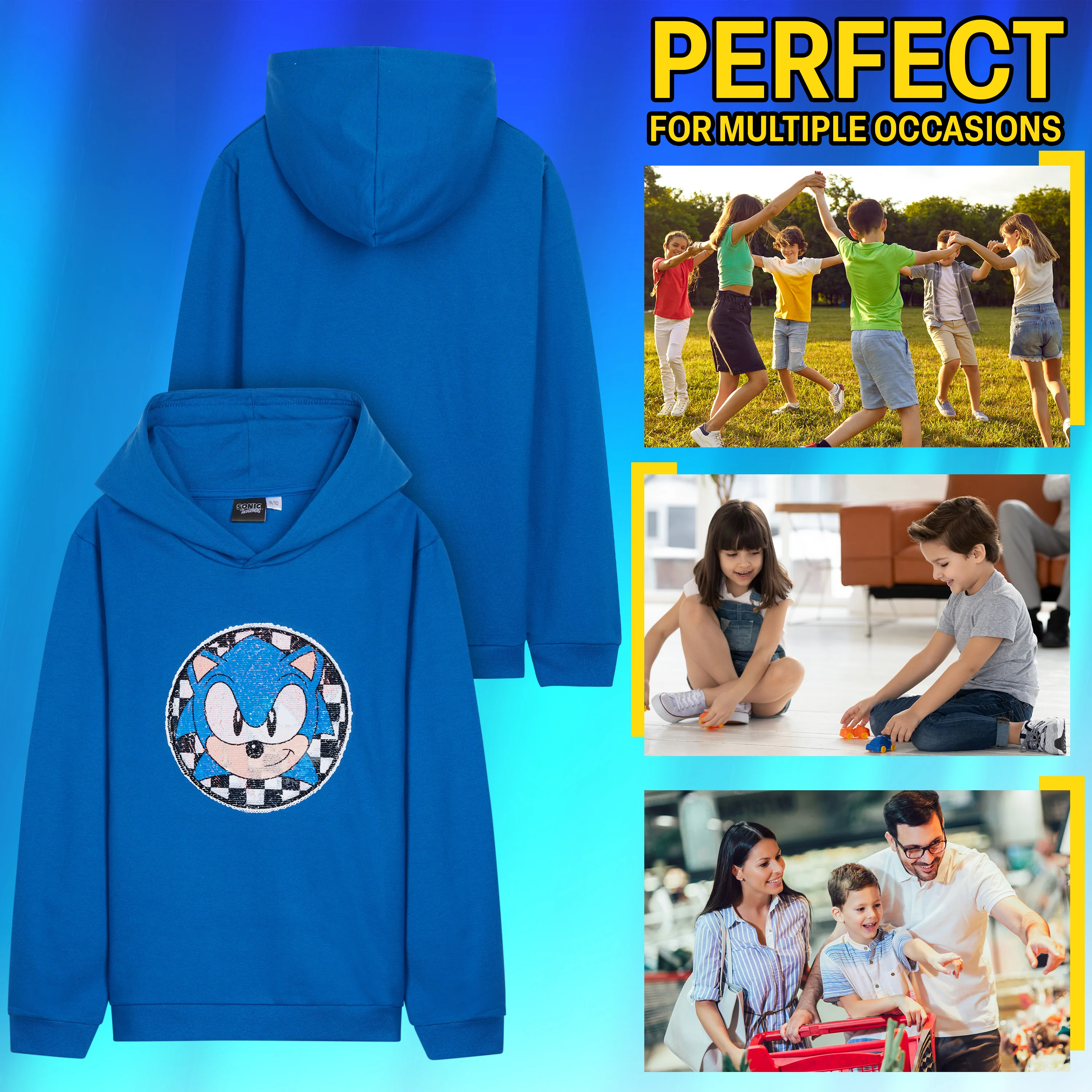 SONIC THE HEDGEHOG Hoodie for Boys Teens Shadow Knuckles Tails Warm Hooded Sweatshirt Jumper Casual Pullover - Image 5