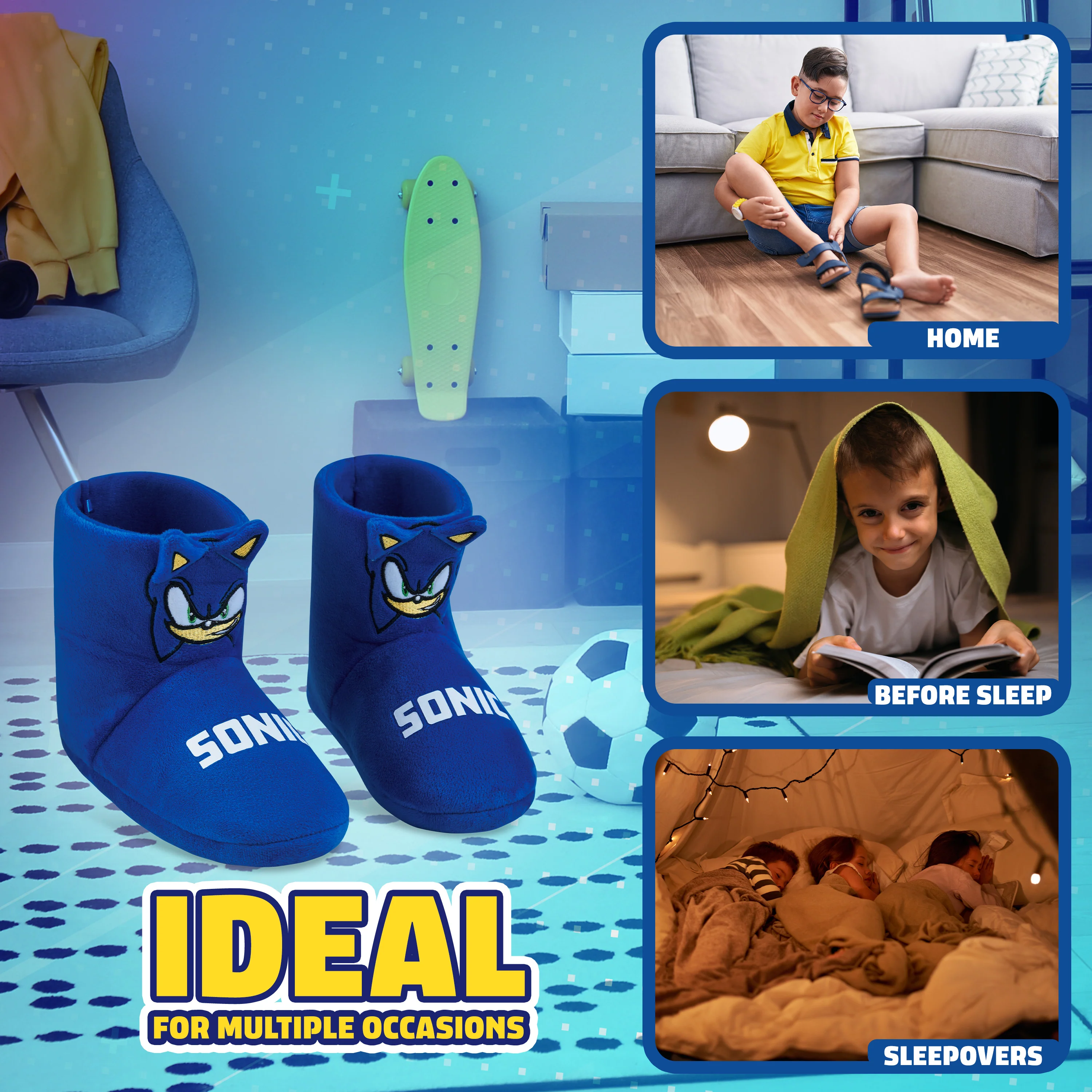Sonic The Hedgehog Boys Slippers - Warm 3D Kids Slippers - Image 5