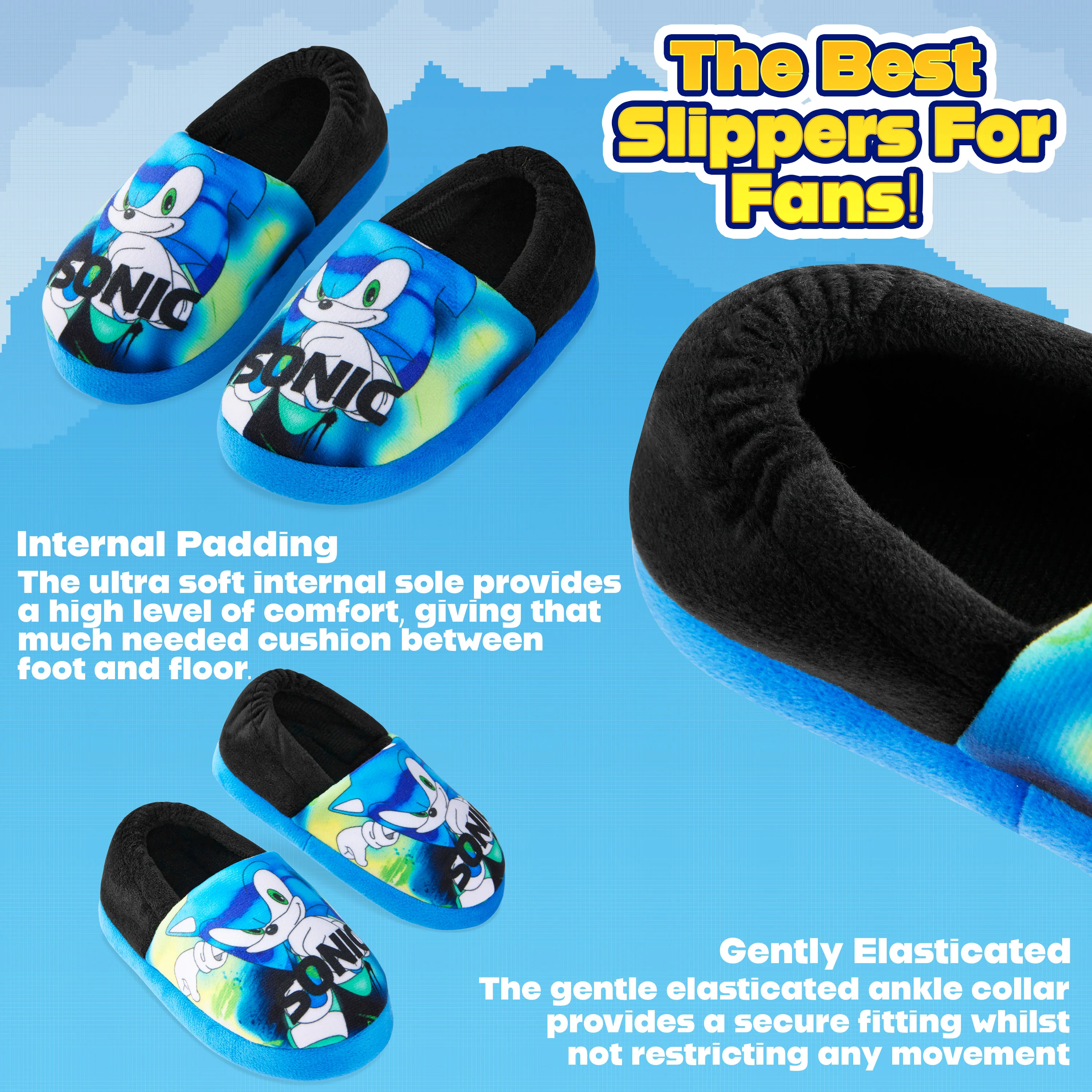 Sonic The Hedgehog Boys Slippers - Warm 3D Kids Slippers Size - Image 5