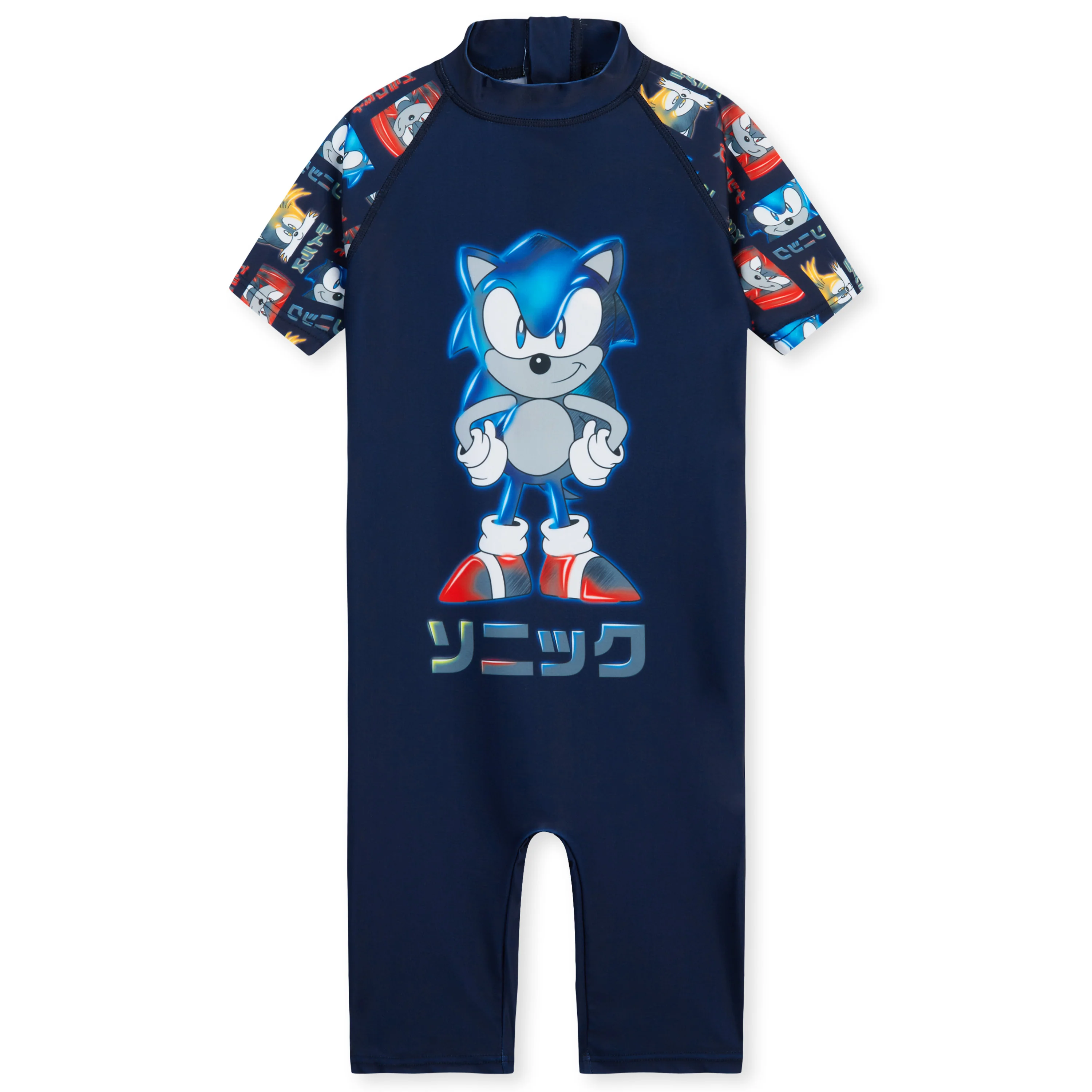 SONIC THE HEDGEHOG Boys Swimming Costume Summer Holiday Essentials for Kids