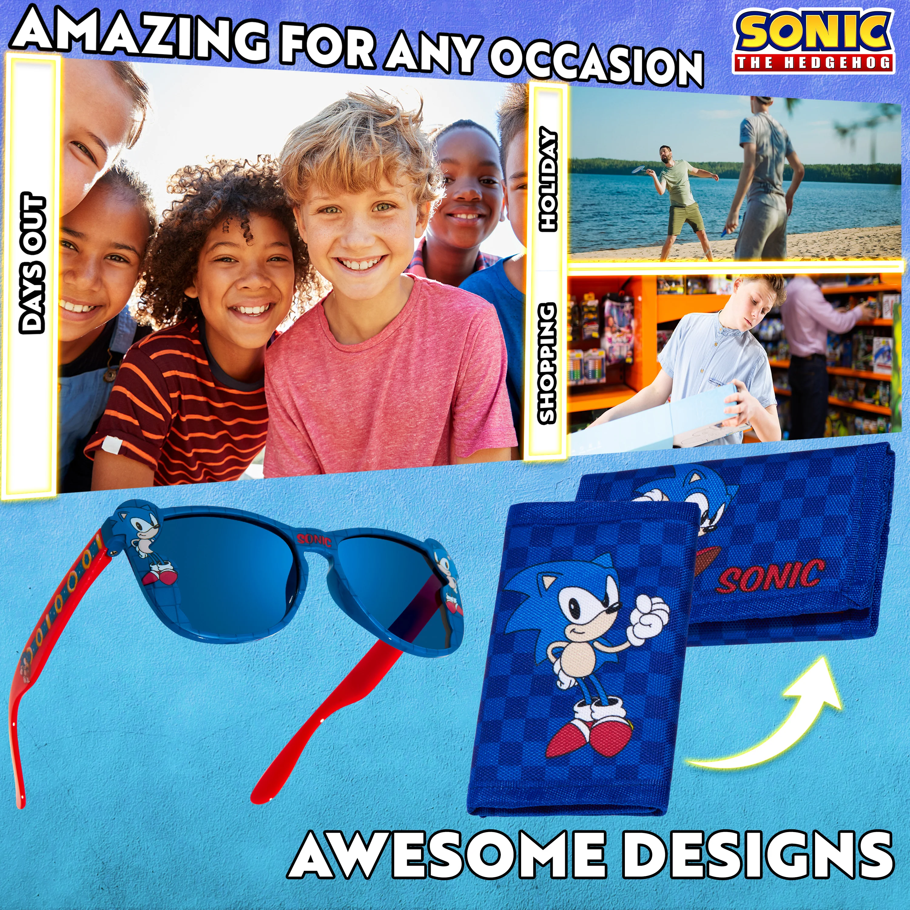 Sonic The Hedgehog Boys UV Protection Sunglasses and Trifold Wallet Set - Image 5
