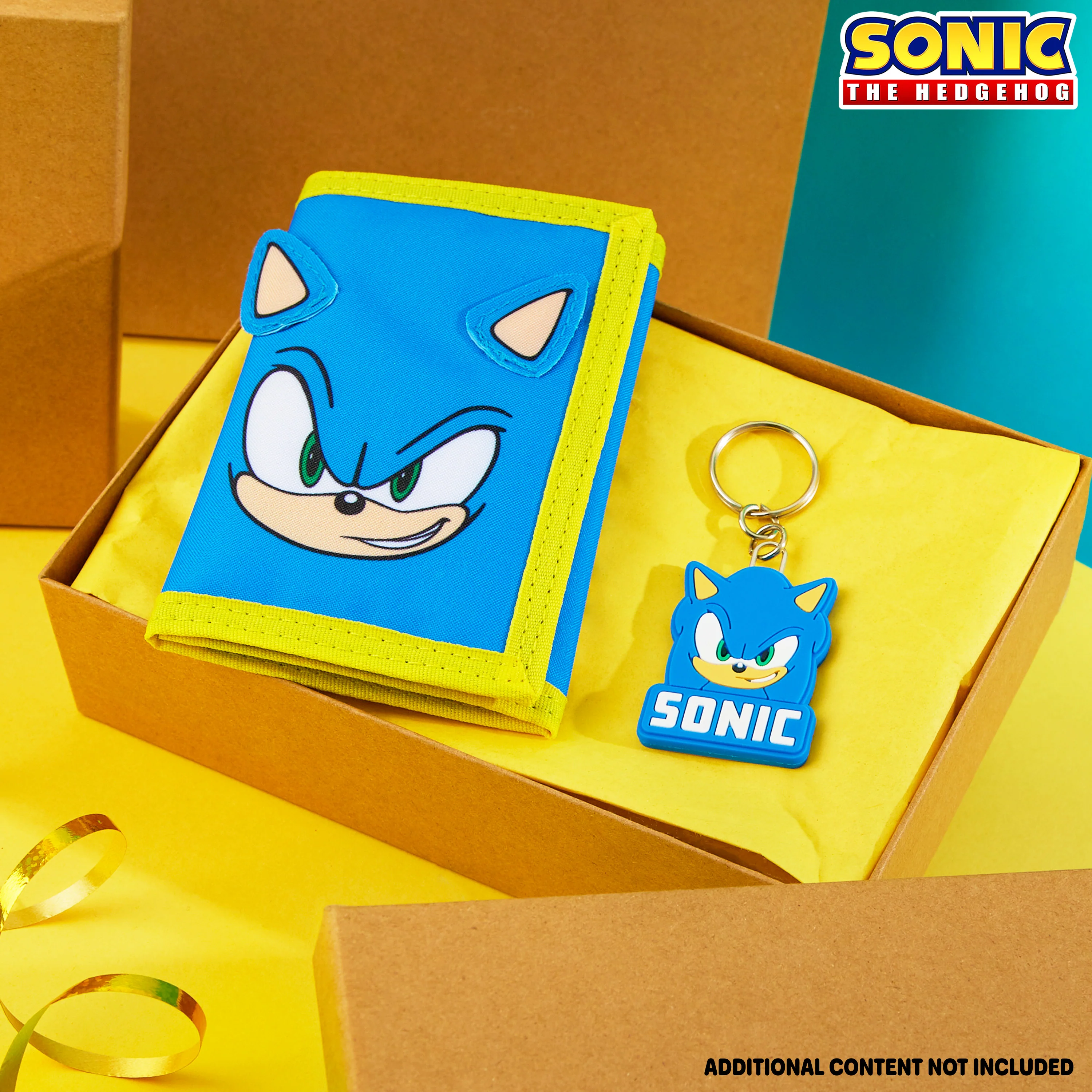 Sonic The Hedgehog Boys Wallet with Keyring for Kids - Card Slots and Zipped Coin Pocket - Image 2
