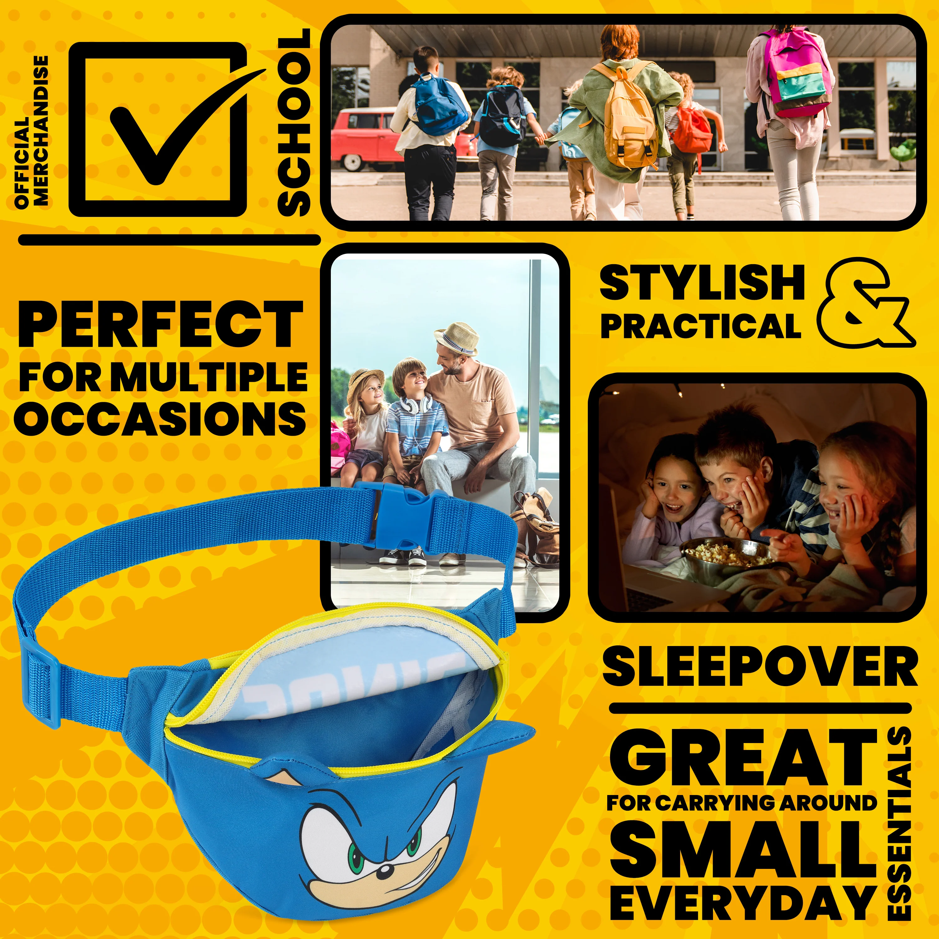 Sonic The Hedgehog Bum Bag for Boys and Girls, Sonic The Hedgehog Waist Bag - Image 4