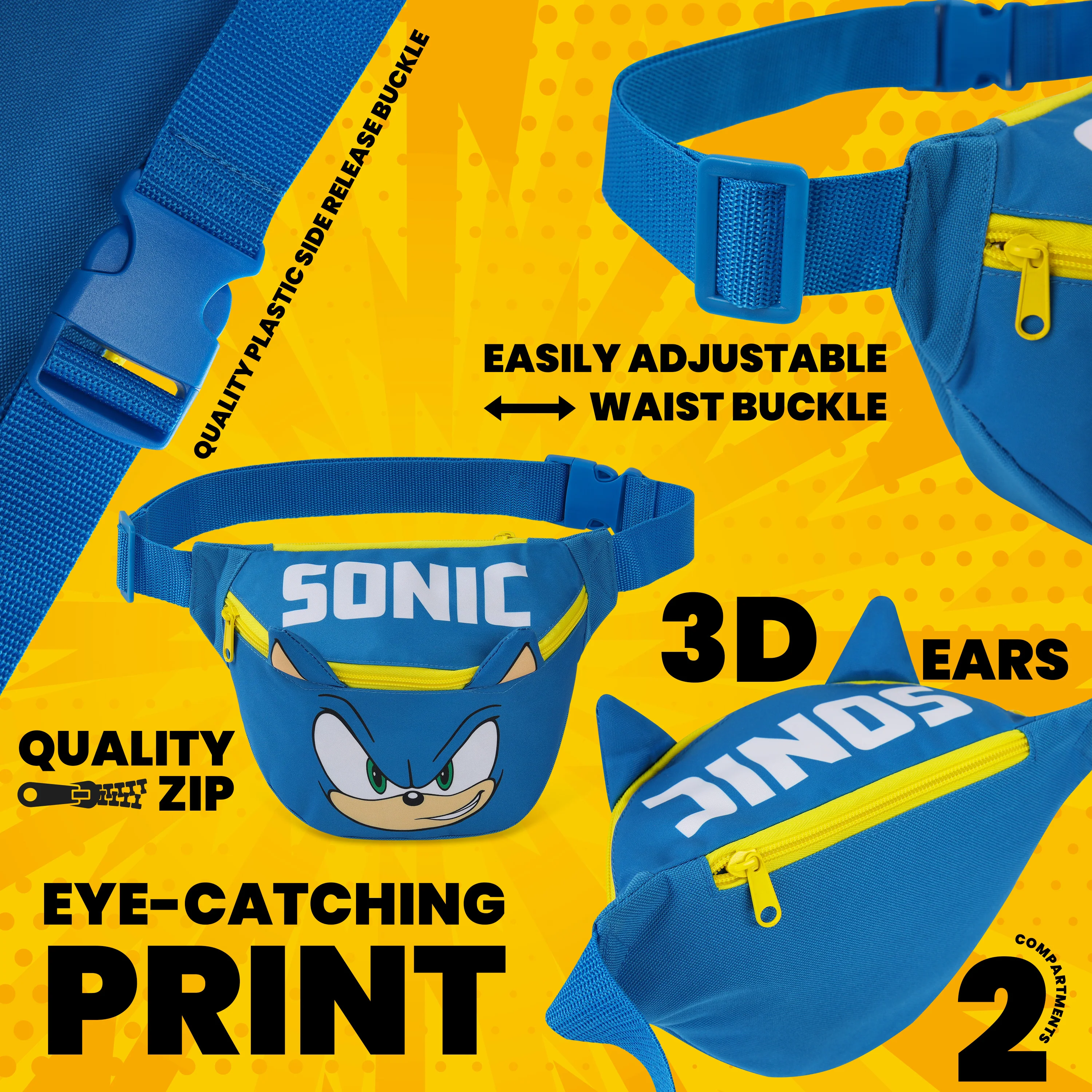 Sonic The Hedgehog Bum Bag for Boys and Girls, Sonic The Hedgehog Waist Bag - Image 6