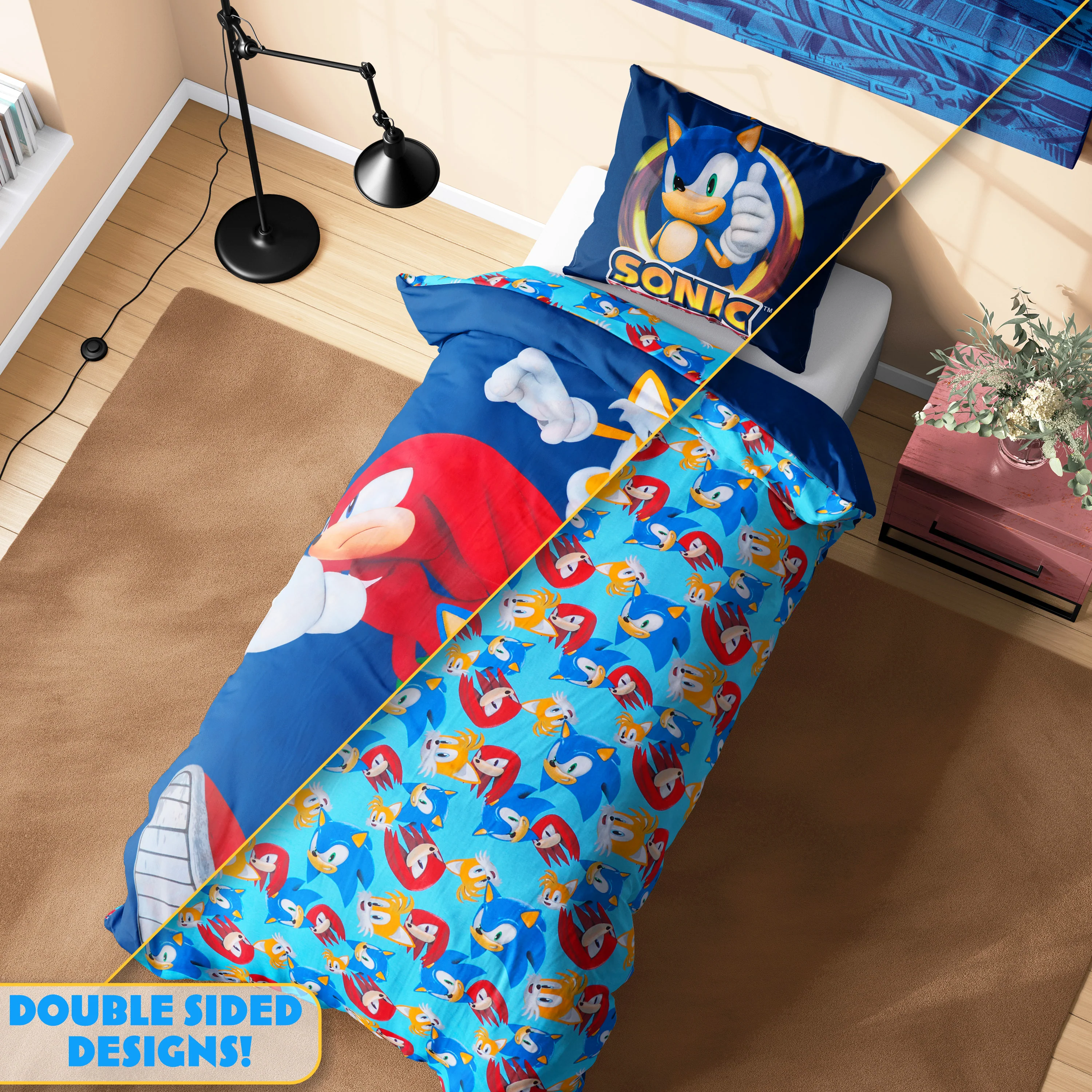 SONIC THE HEDGEHOG Duvet Cover and Pillowcase Set - Single Size - Image 4
