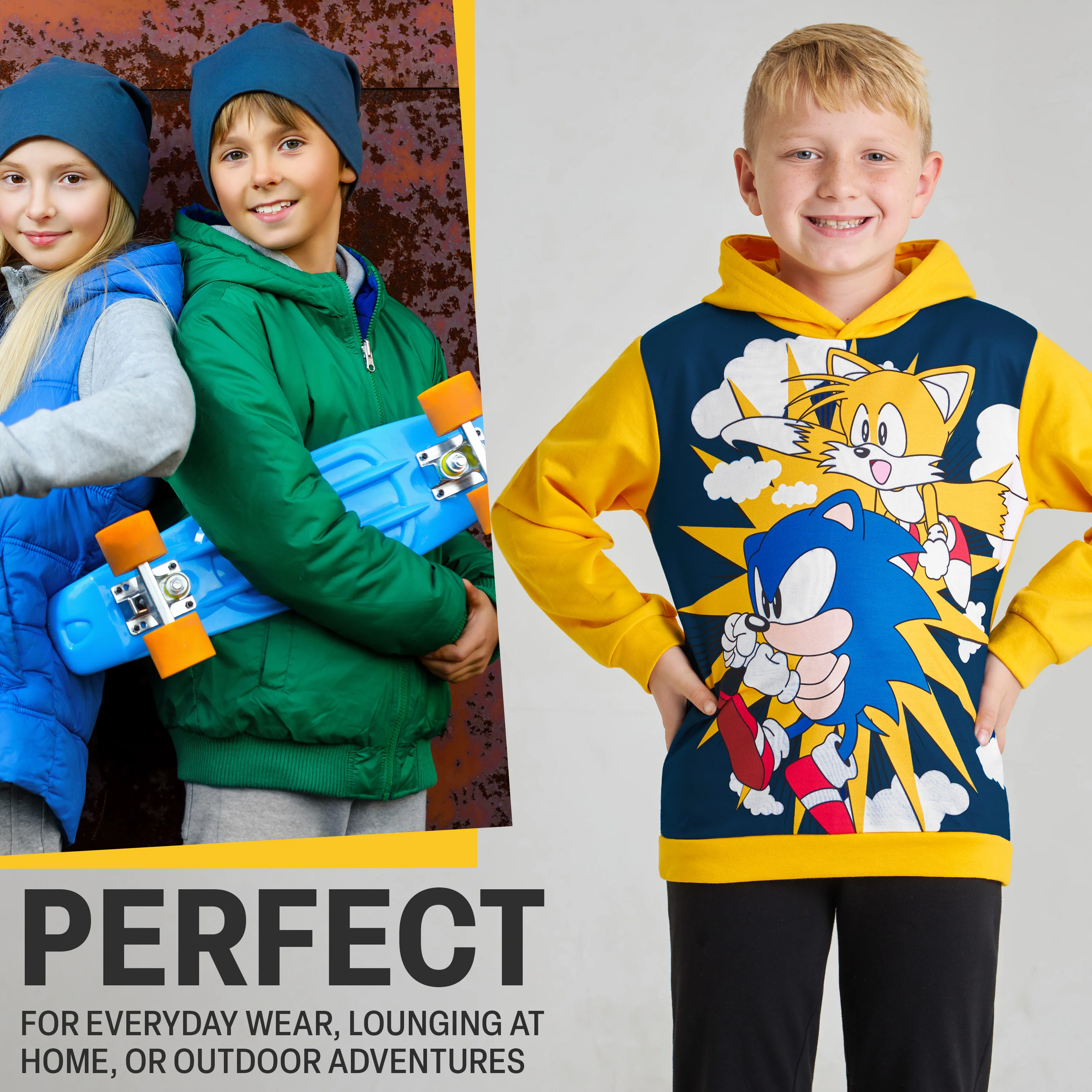 SONIC THE HEDGEHOG Hoodie for Boys Teens Shadow Knuckles Tails Warm Hooded Sweatshirt Jumper Casual Pullover - Image 2