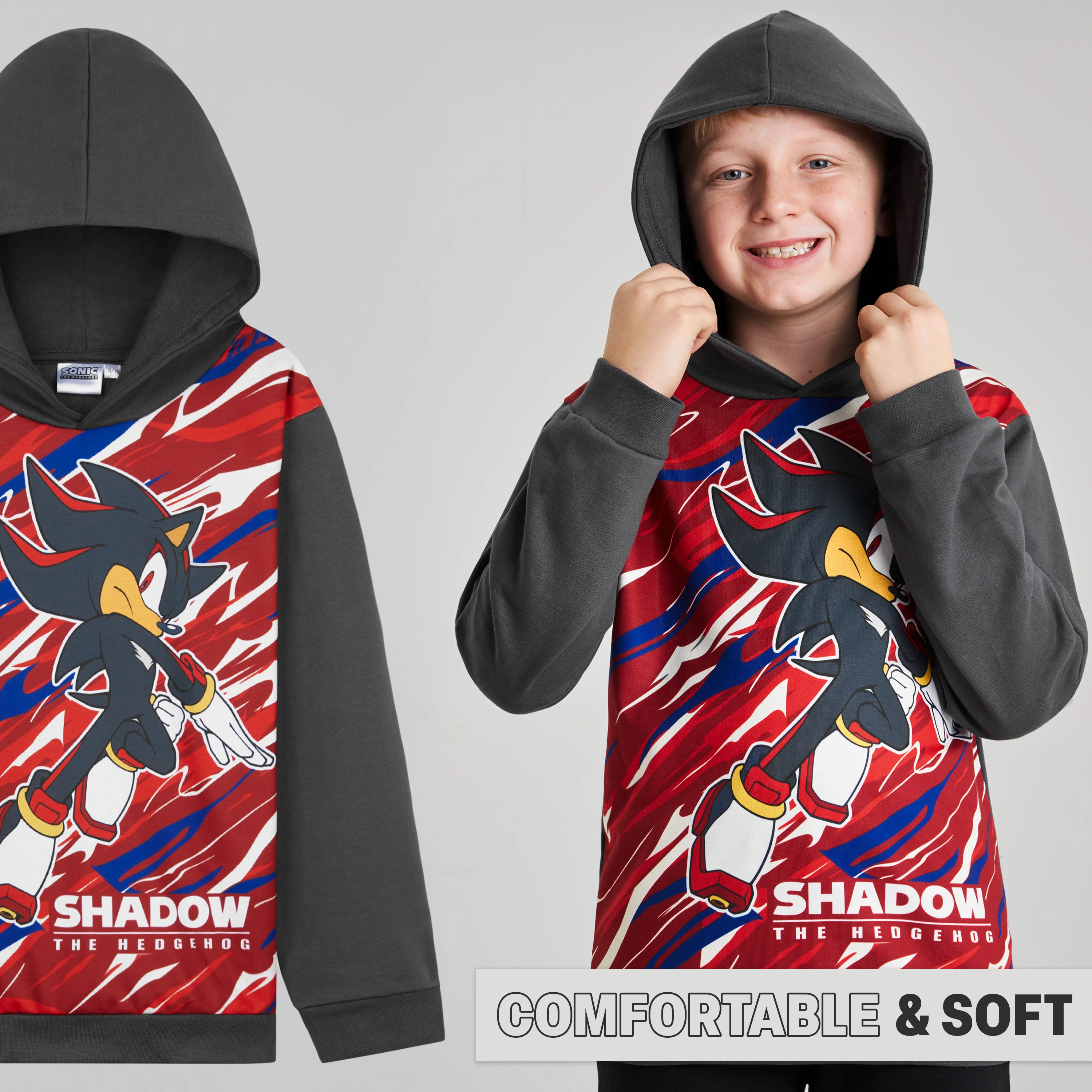 SONIC THE HEDGEHOG Hoodie for Boys Teens Shadow Knuckles Tails Hooded Sweatshirt - Image 5